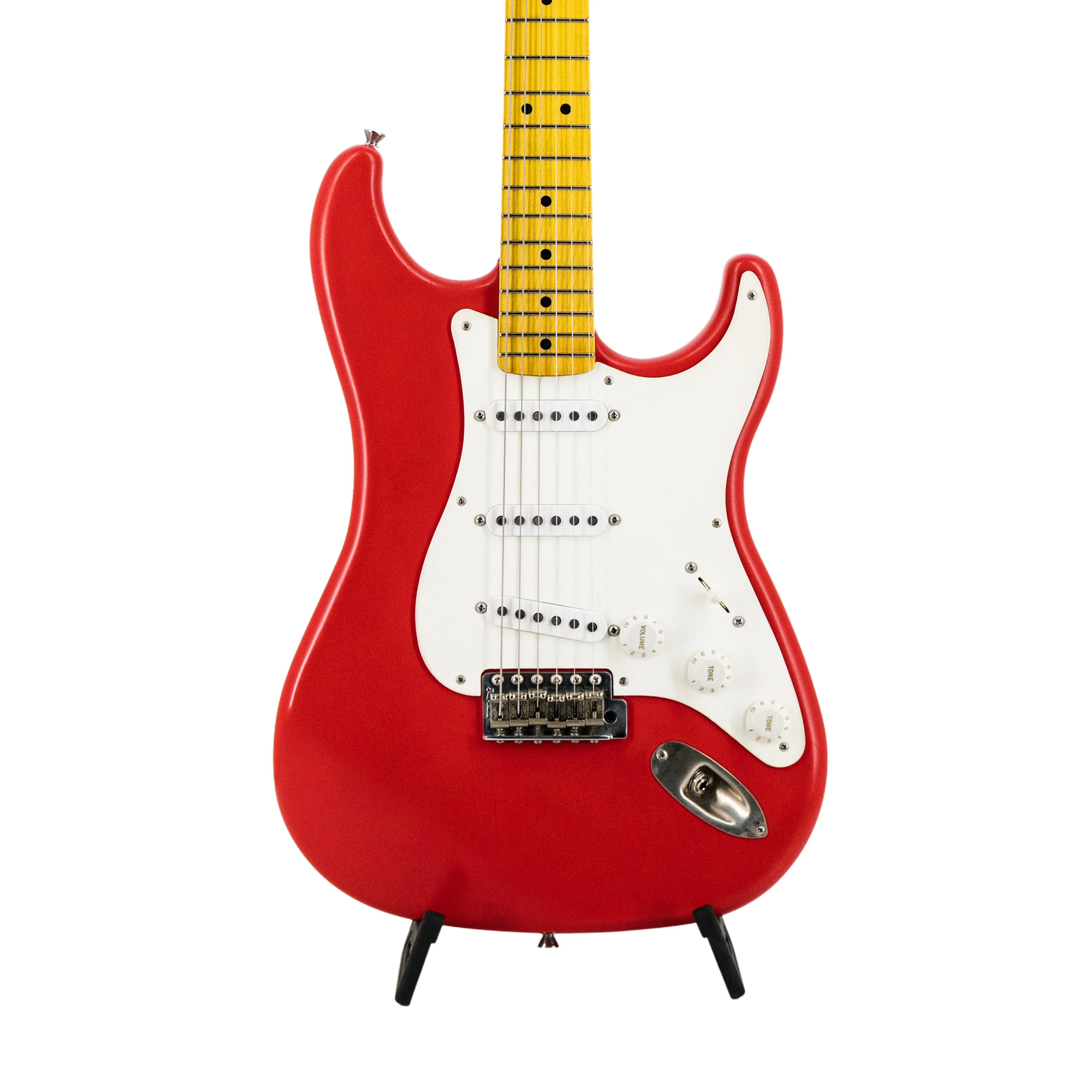 LsL Instruments SSS Chris Fleming Series Saticoy 50s Classic S Style Electric Guitar w/Case, Dakota Red - Image 3