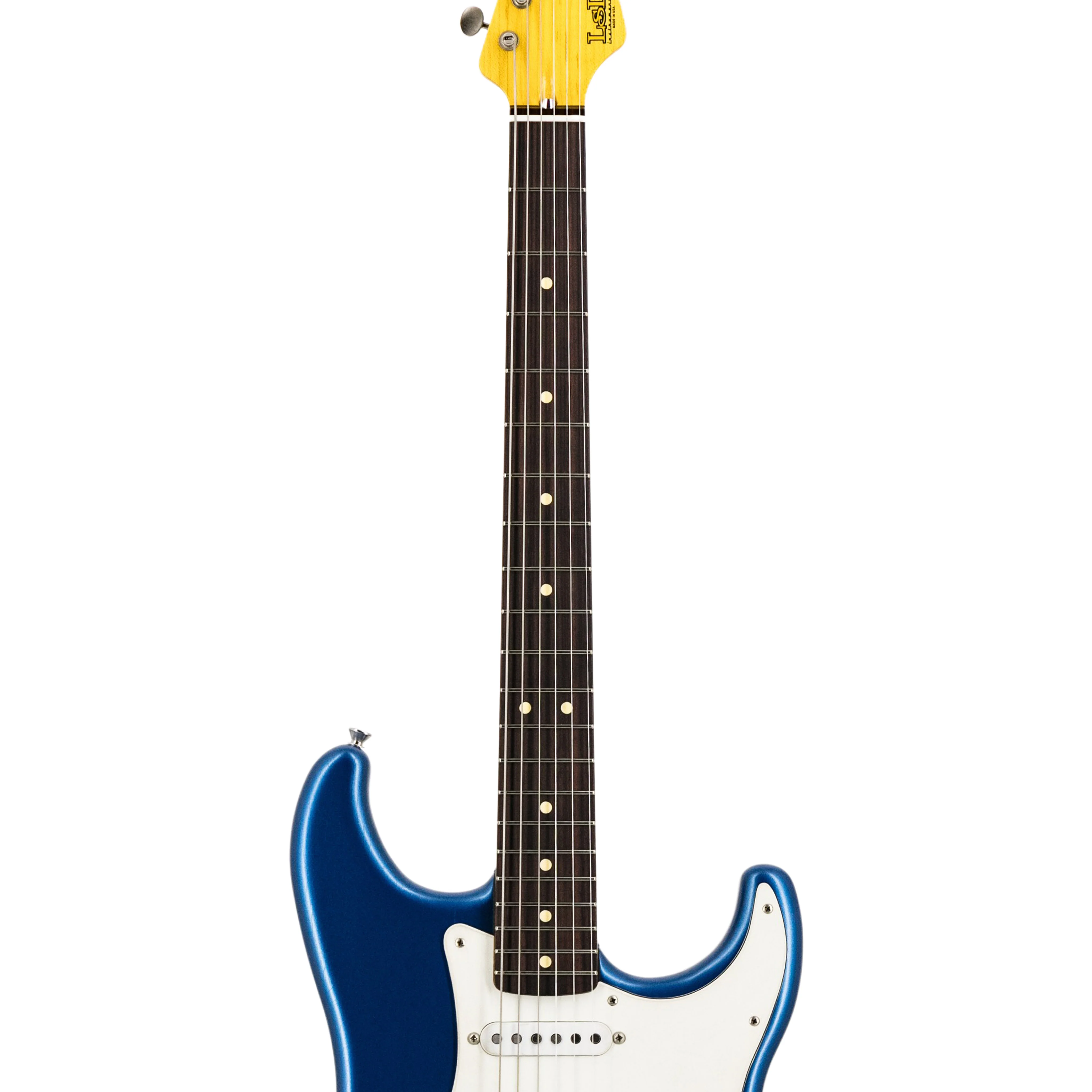 LsL Instruments SSS Chris Fleming Series Saticoy 60s Classic S Style Ele Guitar w/Case, Lake Placid Blue - Image 5