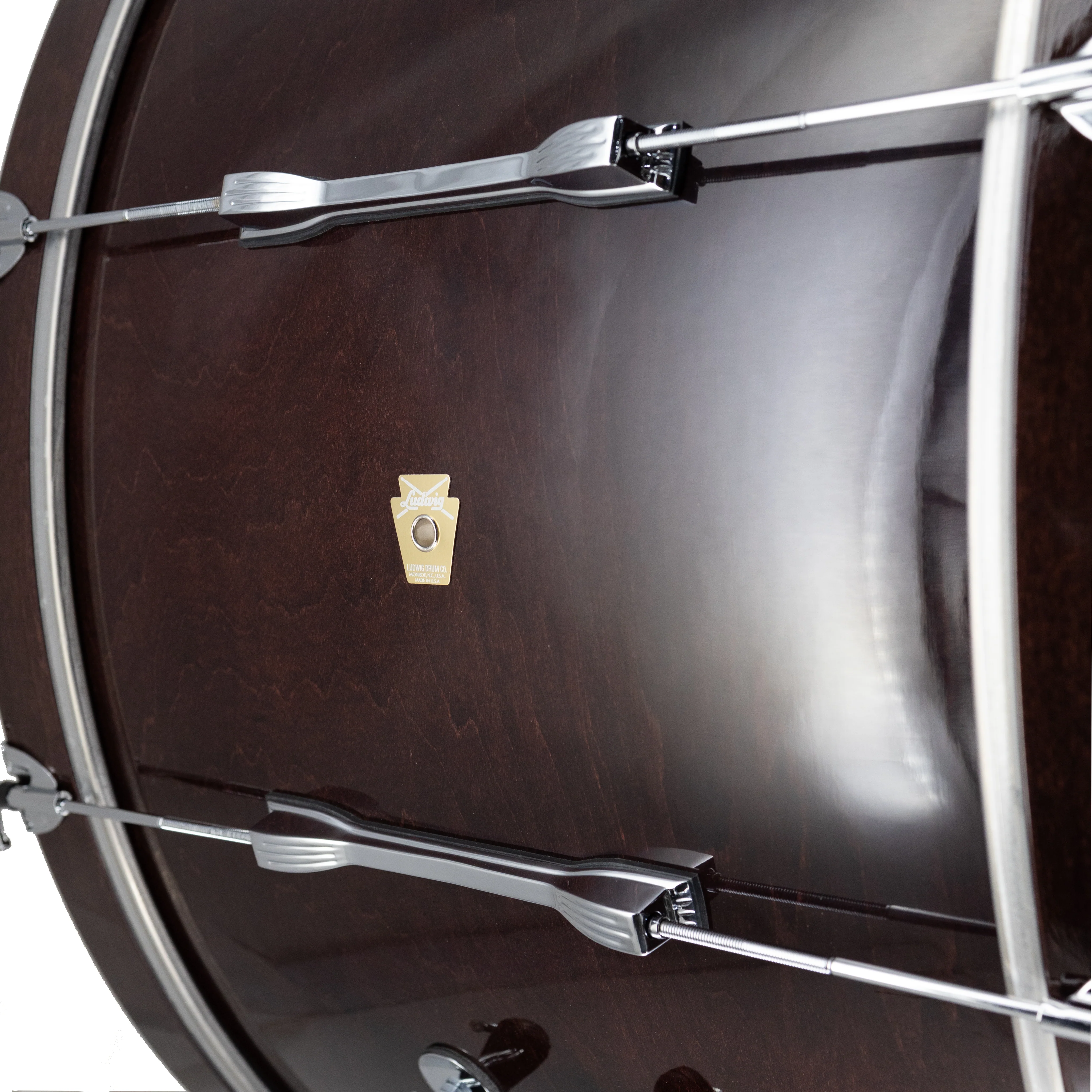 Ludwig LECB86X8M 18x36inch Contra Bass Drum w/Suspended Stand, Mahogany Stain - Image 4