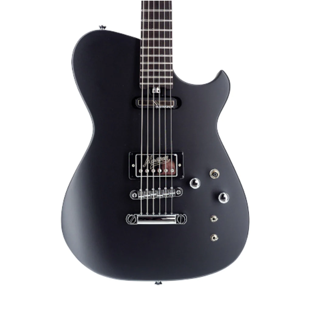Manson Guitar Works M-Series MB-1 Sustainer Electric Guitar w/MONO Bag, RW FB, Dry Satin Black - Image 3