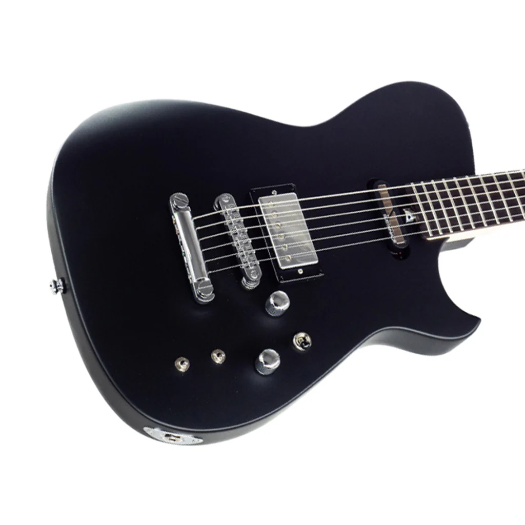 Manson Guitar Works M-Series MB-1 Sustainer Electric Guitar w/MONO Bag, RW FB, Dry Satin Black - Image 5
