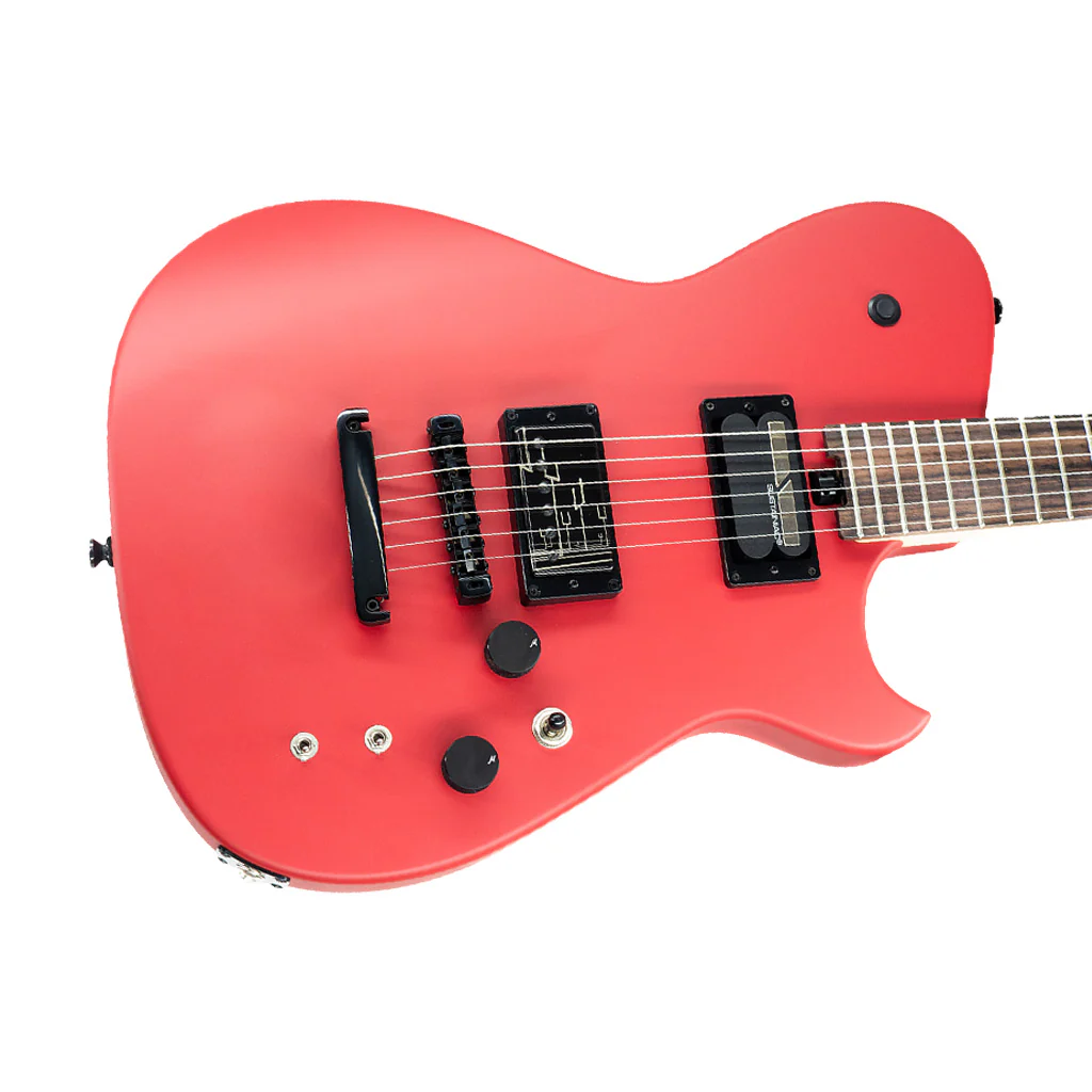 Manson Guitar Works MB-1 New Era Sustainiac Electric Guitar, RW FB, Satin Fire Red - Image 5