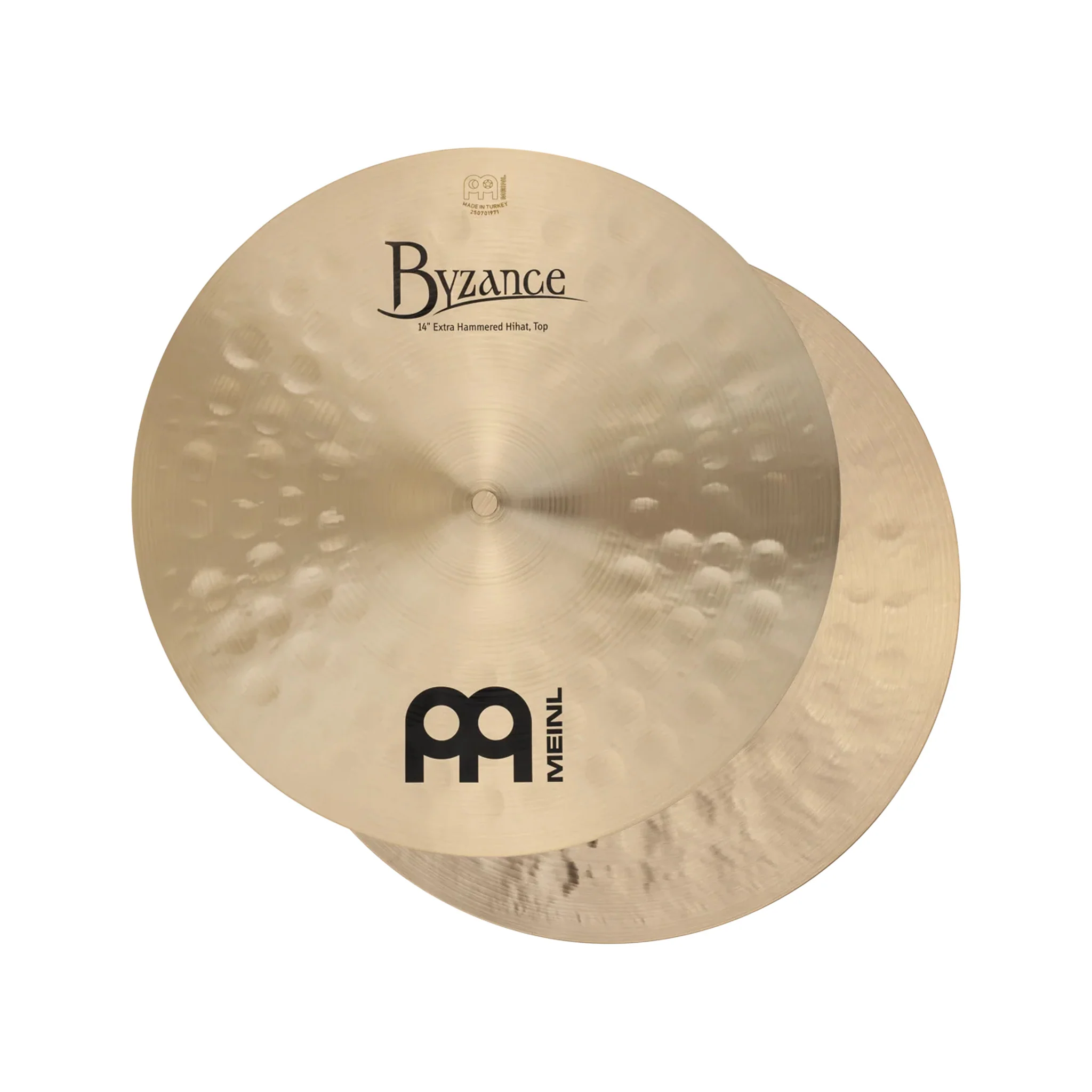 MEINL Cymbals B14EHH 14inch Byzance Traditional Extra Hammered HiHat, Pair - Image 9