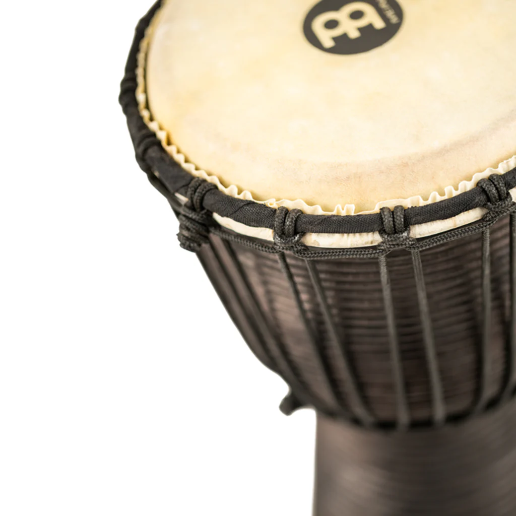 MEINL Percussion HDJ3-S 8inch Rope Tuned Headliner Wood Djembe, Black River Series - Image 3