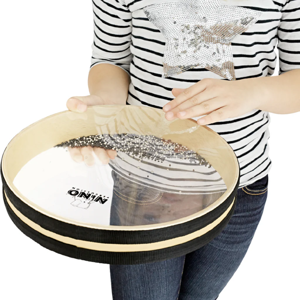 NINO Percussion NINO35 12inch Sea Drum, Siam Oak, 2 Clear Synthetic Heads - Image 3