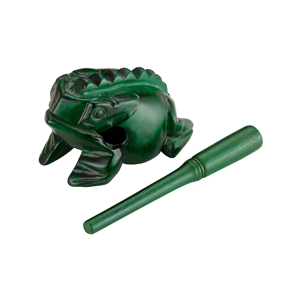 NINO Percussion NINO514GR Wood Frog Guiro, Medium, Green