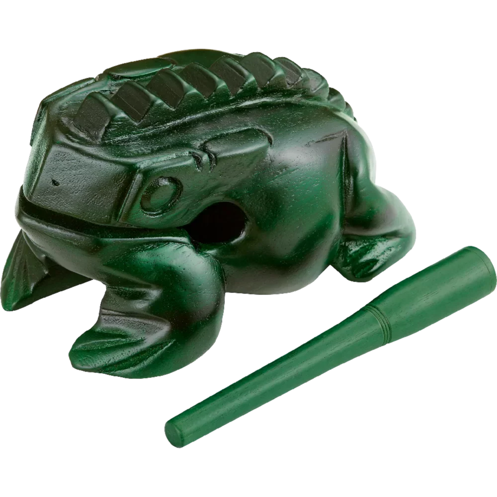 NINO Percussion NINO516GR Wood Frog Guiro, X-Large, Green