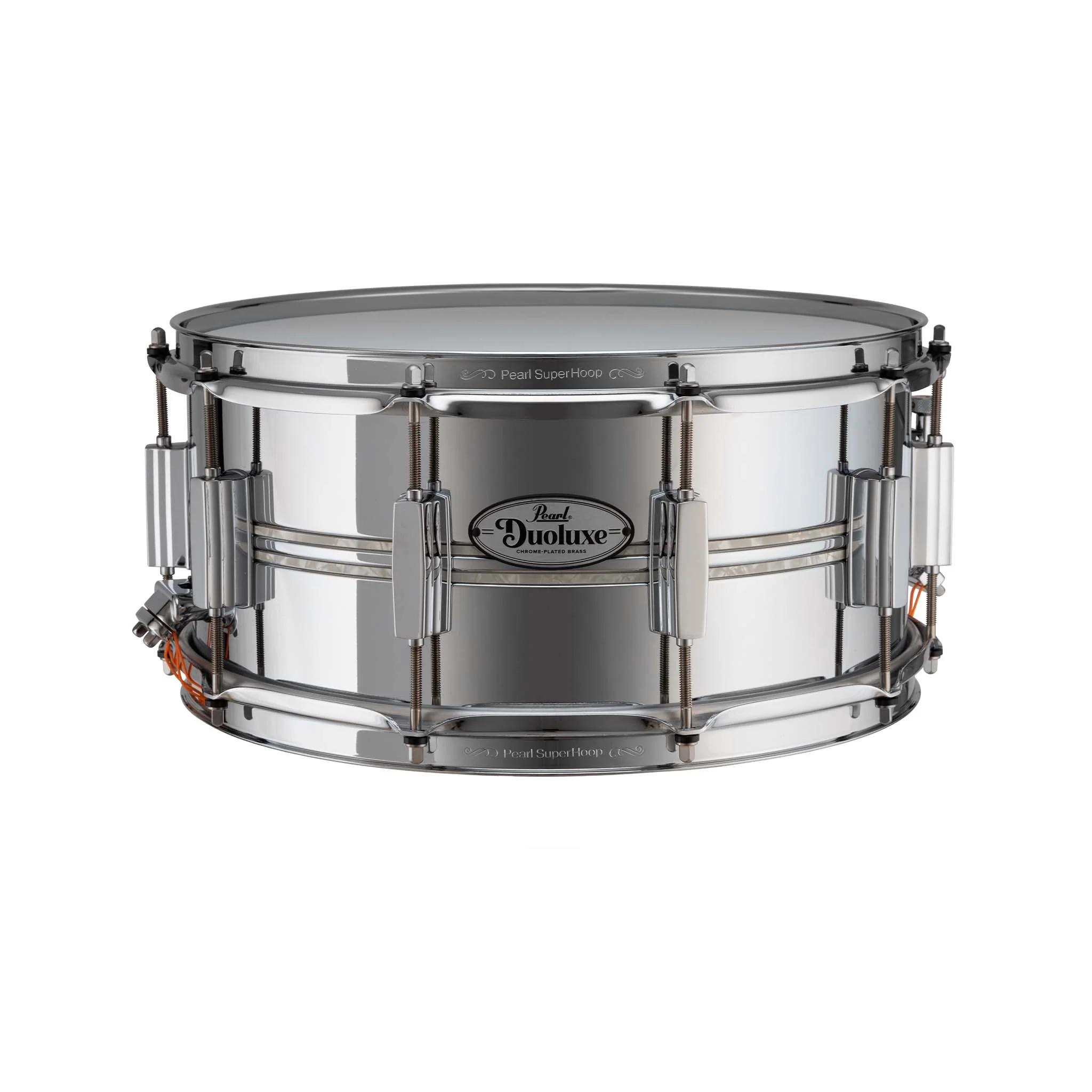 Pearl DUX1465BR #405 14x6.5inch Duoluxe Jupiter Alloy Chrome/Brass Snare Drum w/Inlay