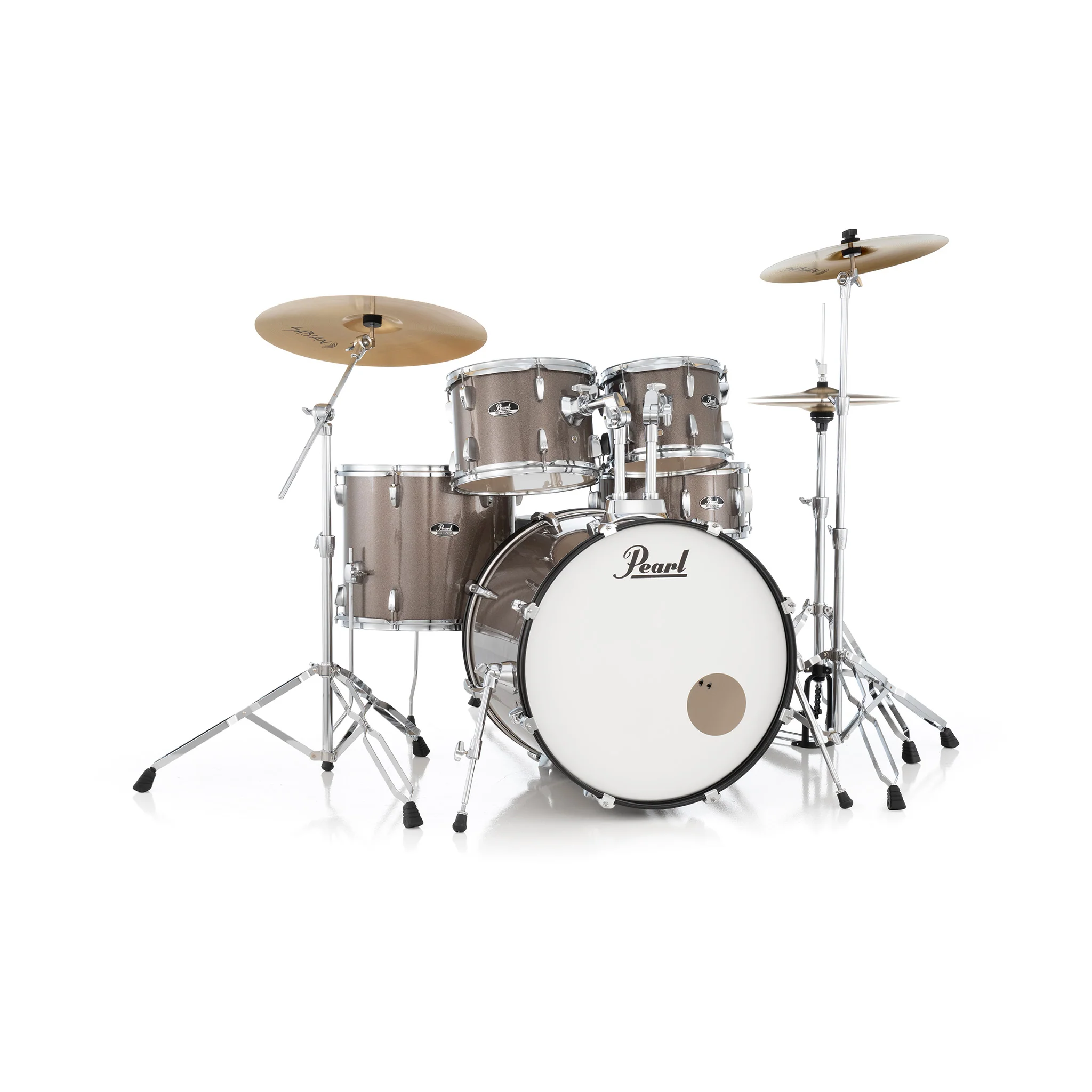 Pearl RS525SB/C #707 Roadshow 5pcs Drum Kit w/Hardware, Bronze Metallic w/ Meinl HCS Cymbals Bundle