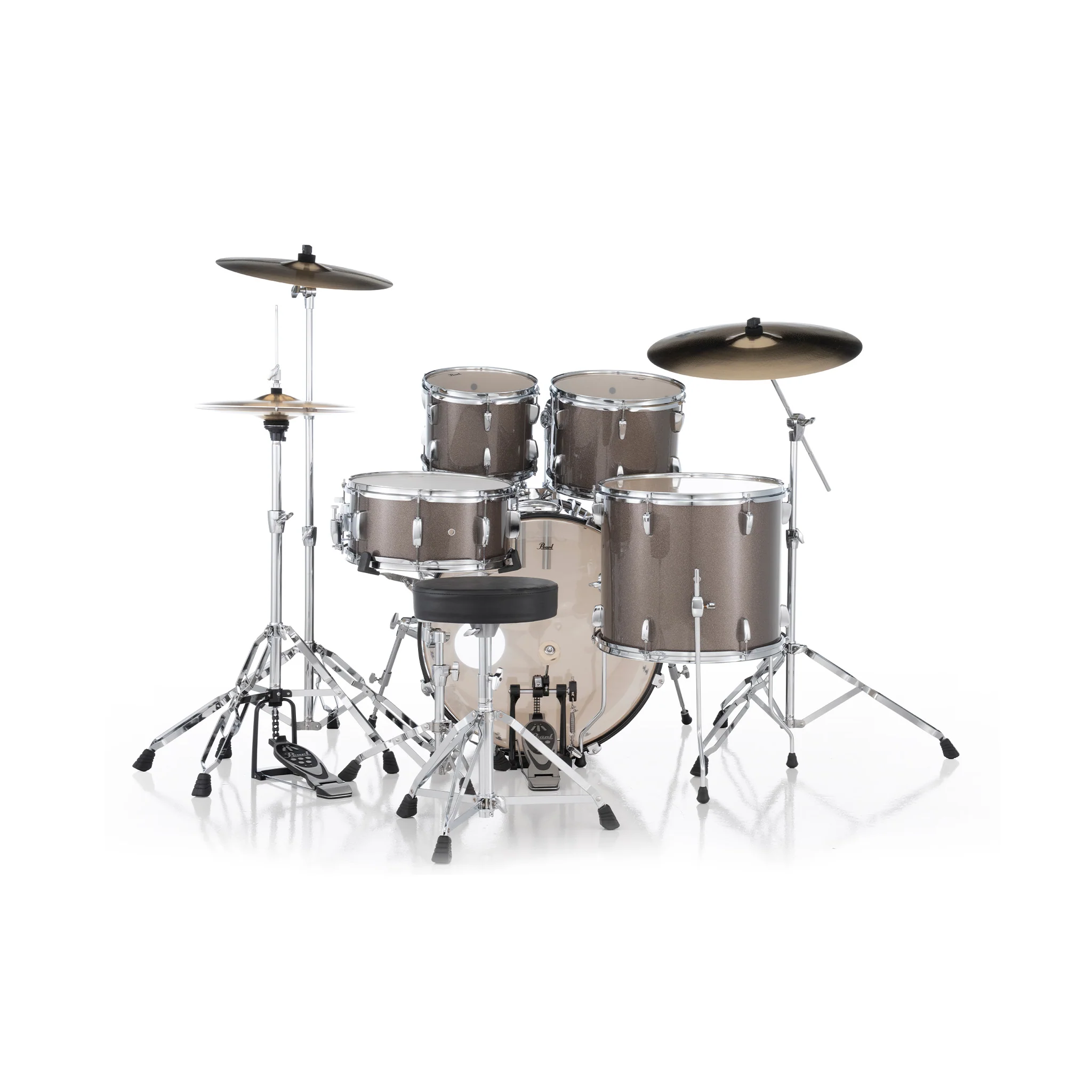 Pearl RS525SB/C #707 Roadshow 5pcs Drum Kit w/Hardware, Bronze Metallic w/ Meinl HCS Cymbals Bundle - Image 2