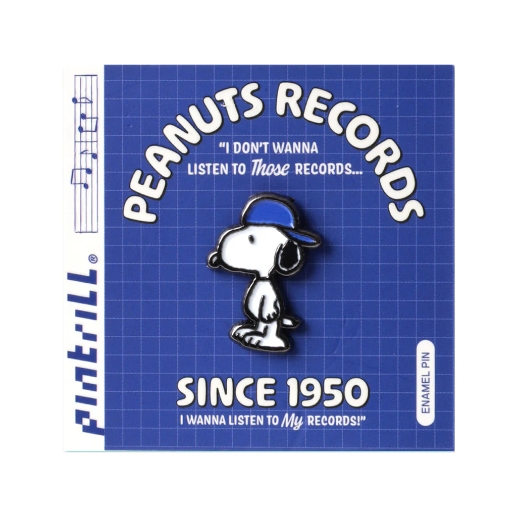 Pintrill Snoopy Blue Cap Records Pin - Image 2