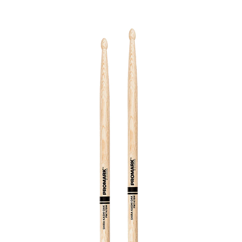 Promark PW747BW Shira Kashi Oak 747B SUPER ROCK Drumsticks, Wood Tip - Image 2