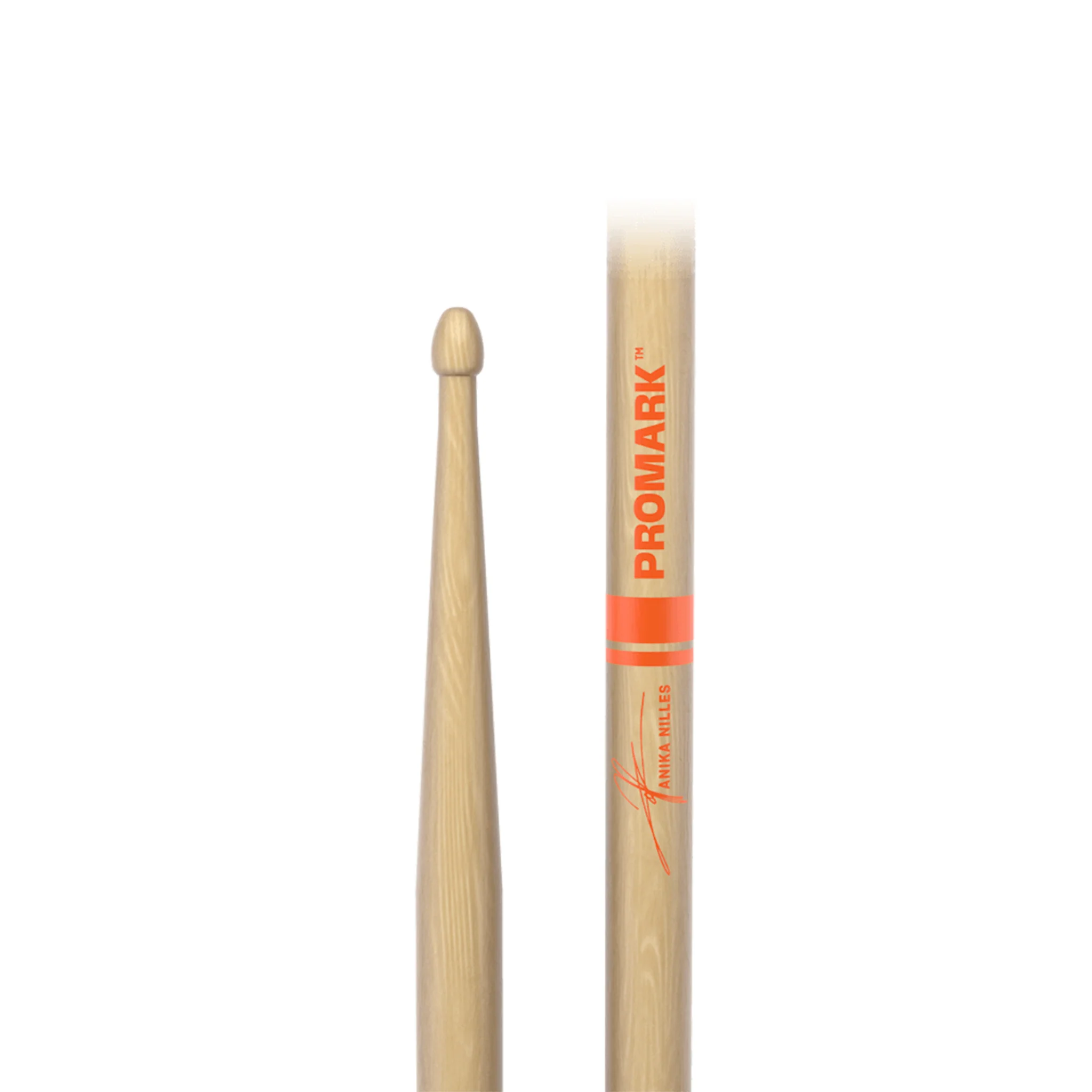 Promark RBANW Hickory Anika Nilles Drumsticks, Acorn Wood Tip - Image 2