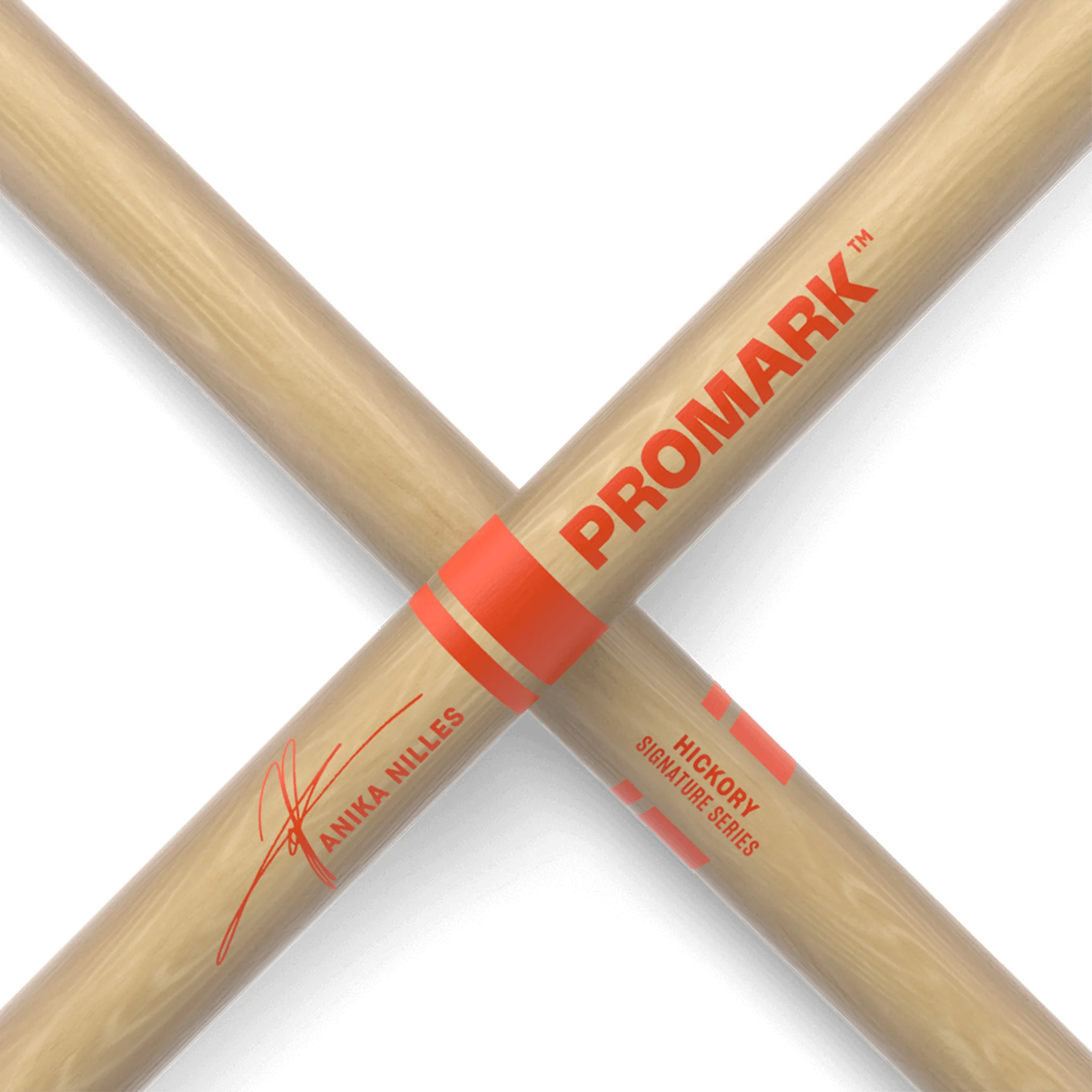 Promark RBANW Hickory Anika Nilles Drumsticks, Acorn Wood Tip - Image 5