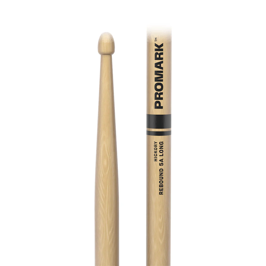 Promark RBH565LAW Rebound 5A Long .565 Hickory Acorn Wood Tip Drumstick - Image 2