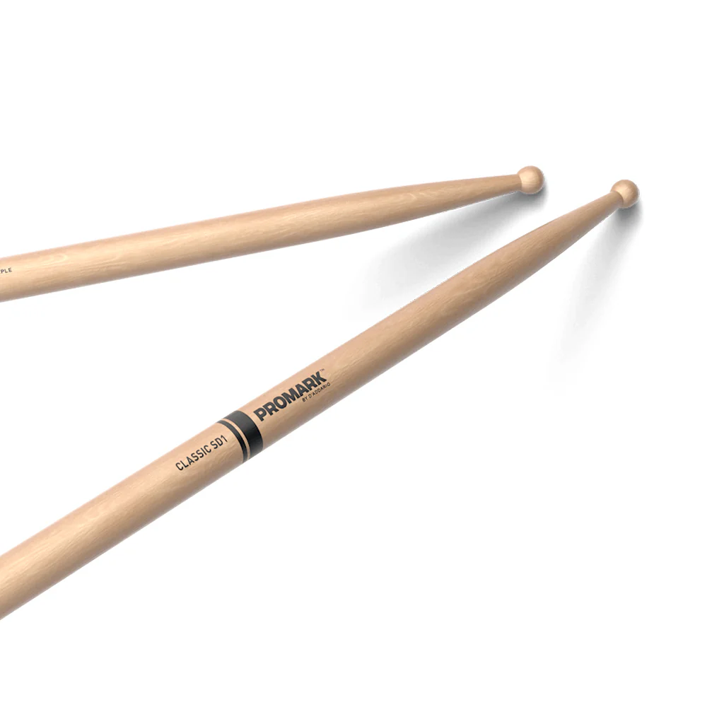 Promark SD1W Maple SD1 Drumstick, Wood Tip - Image 4