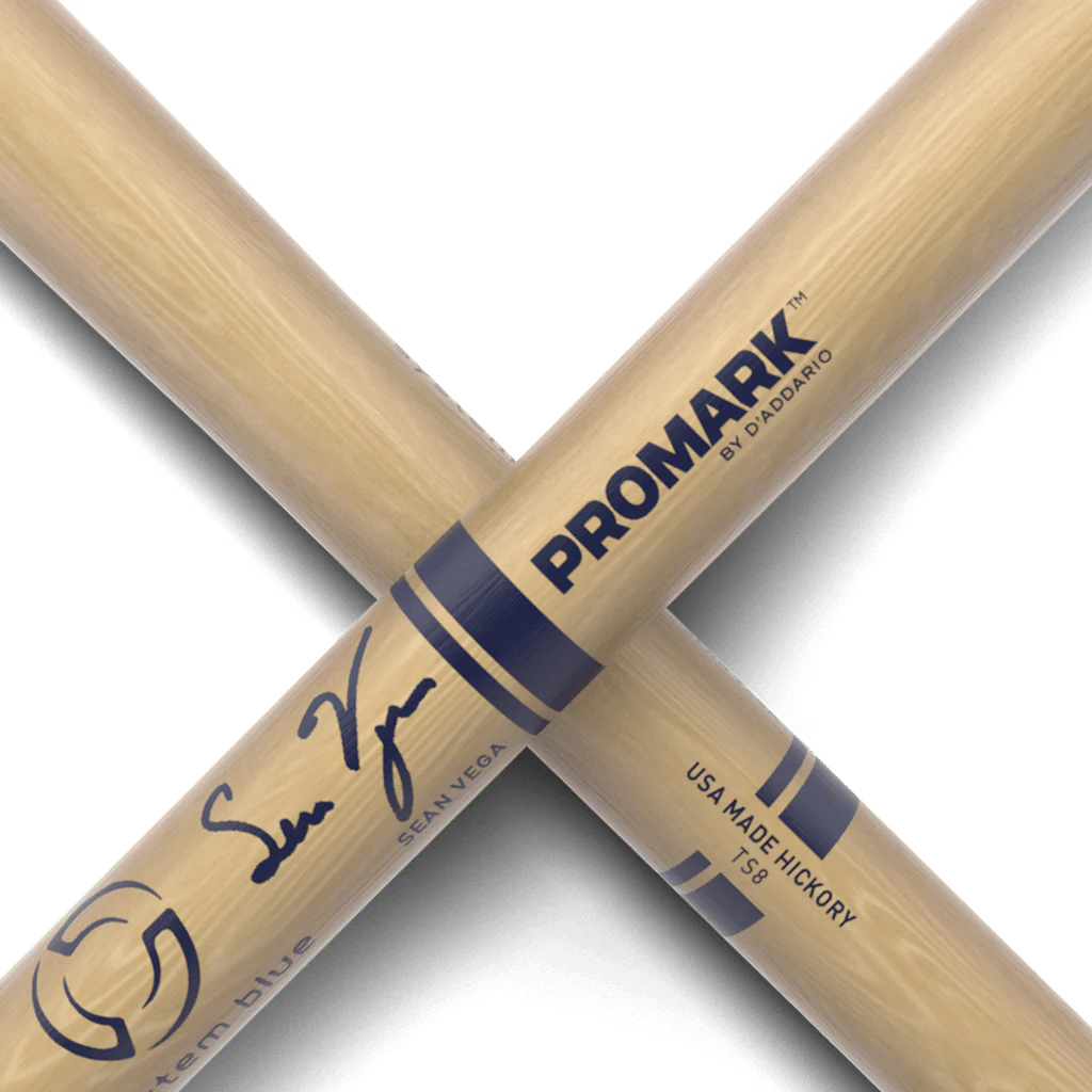 Promark TS8 Hickory Tenor Stick - Sean Vega - System Blue - Image 5