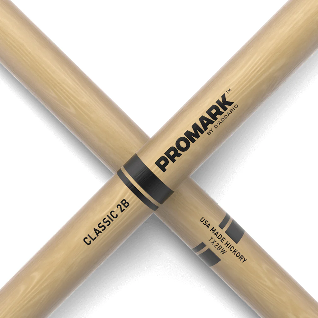 Promark TX2BW Hickory 2B Drumsticks, Wood Tip - Image 5
