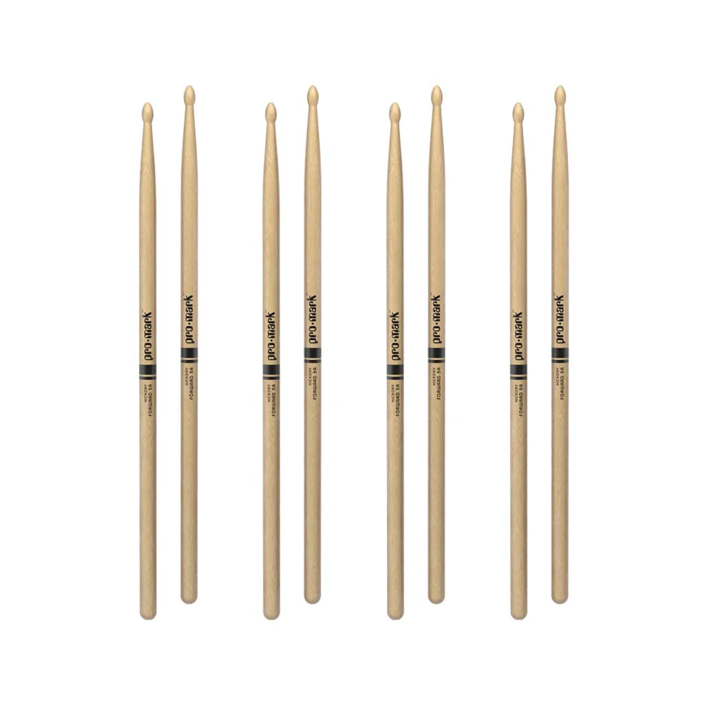 Promark TX5AW-4P Hickory 5A Drumsticks, Wood Tip (4pairs) - Image 2