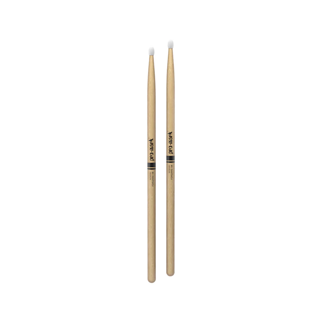 Promark TX5BN Hickory 5B Drumsticks, Nylon Tip