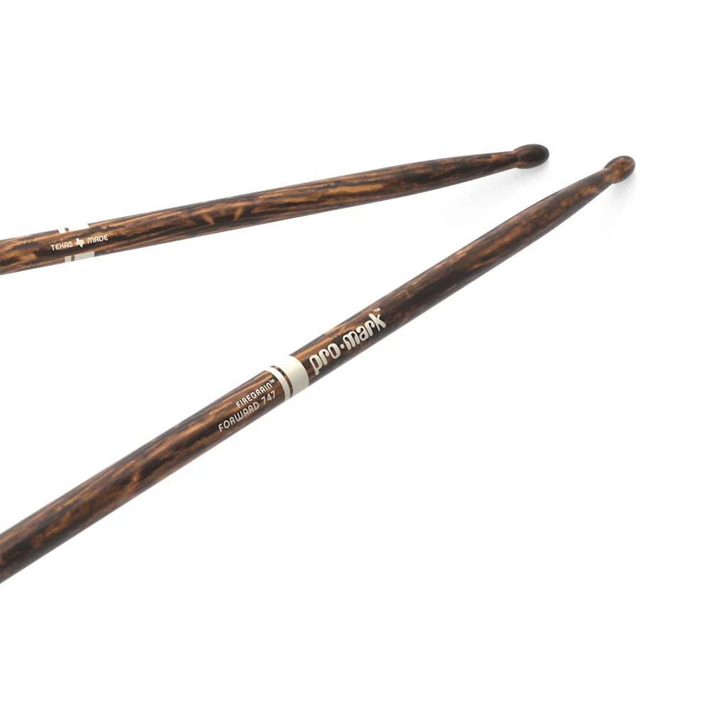 Promark TX747W-FG Hickory Forward 747 Rock Drumsticks, Wood Tip - Image 4
