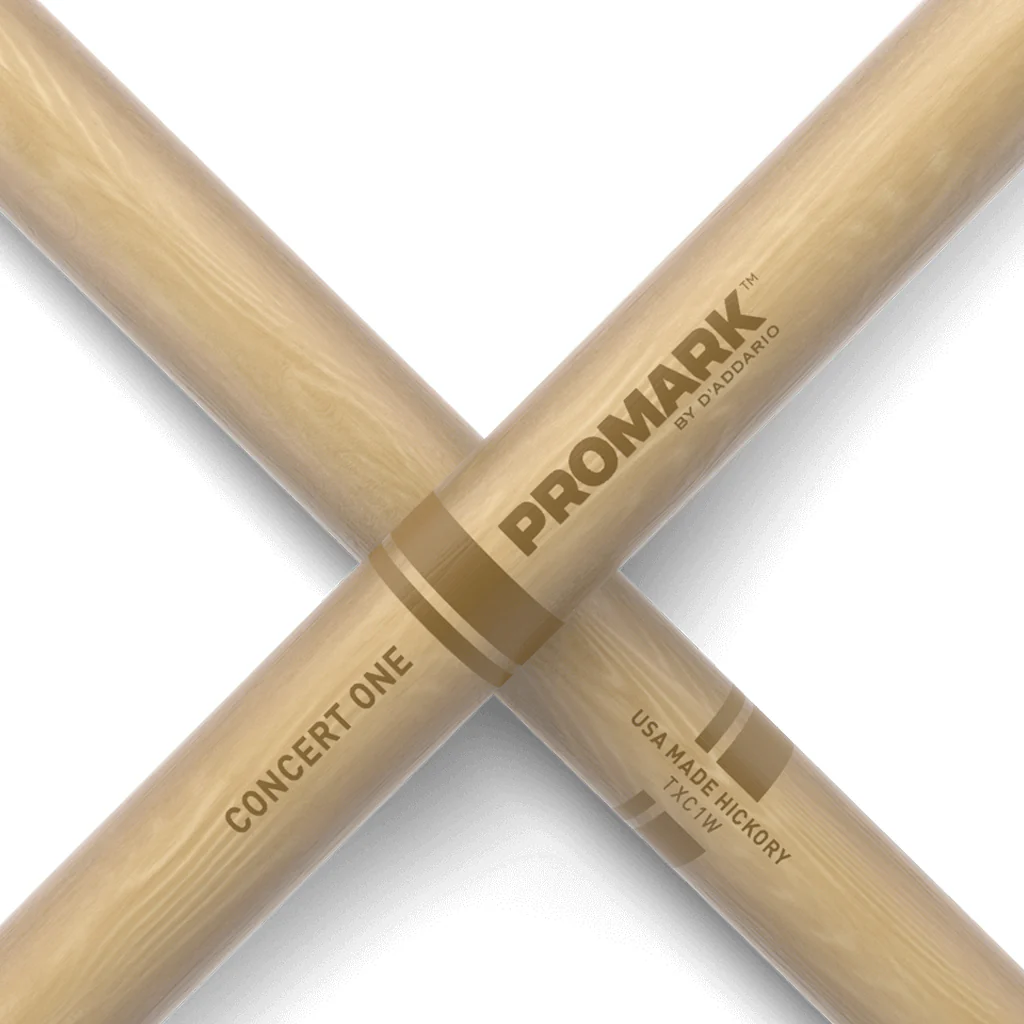 Promark TXC1W Hickory Concert One Snare Drumsticks - Image 5
