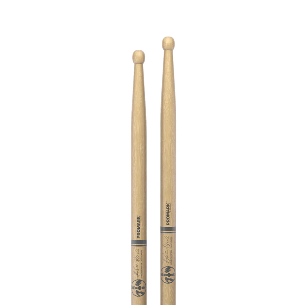 Promark TXDCBYOSW BYOS Hickory Marching Drumsticks, Oval Wood Tip - Image 2