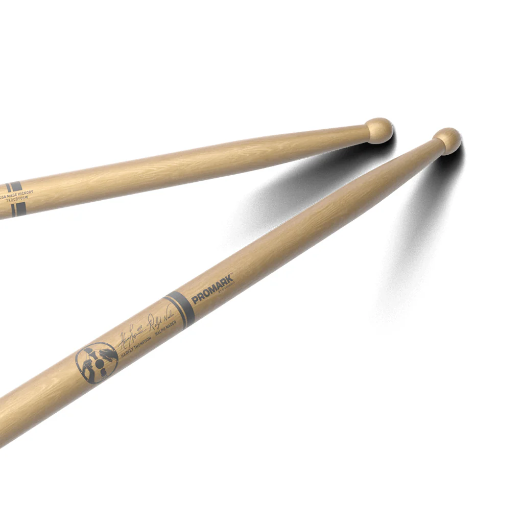 Promark TXDCBYOSW BYOS Hickory Marching Drumsticks, Oval Wood Tip - Image 4