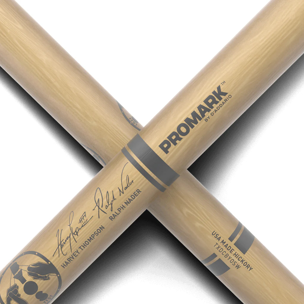 Promark TXDCBYOSW BYOS Hickory Marching Drumsticks, Oval Wood Tip - Image 5