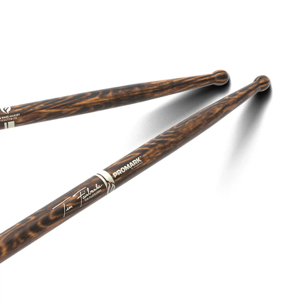 Promark TXDCTFW-FG Tim Fairbanks FireGrain Marching Snare Drumstick, Wood Tip - Image 4