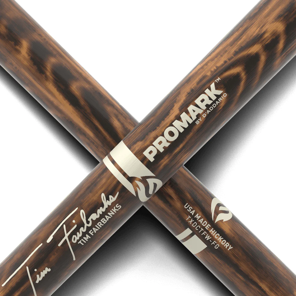 Promark TXDCTFW-FG Tim Fairbanks FireGrain Marching Snare Drumstick, Wood Tip - Image 5
