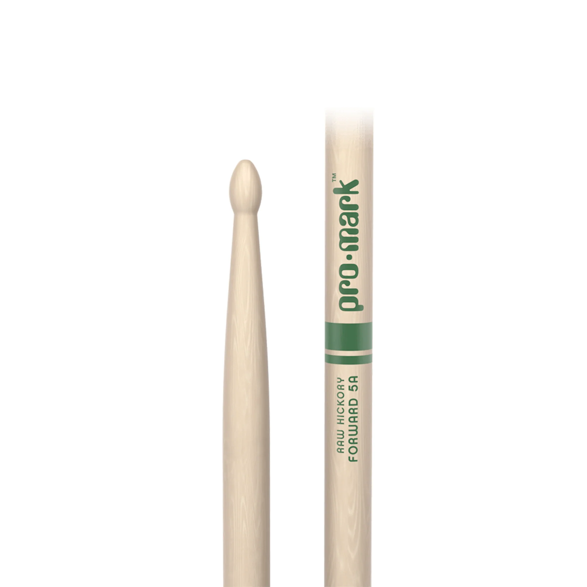 Promark TXR5AW Hickory 5A The Natural Wood Tip Drumstick - Image 2