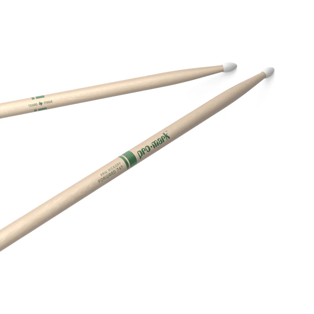 Promark TXR747N Hickory 747 The Natural Nylon Tip Drumstick - Image 4