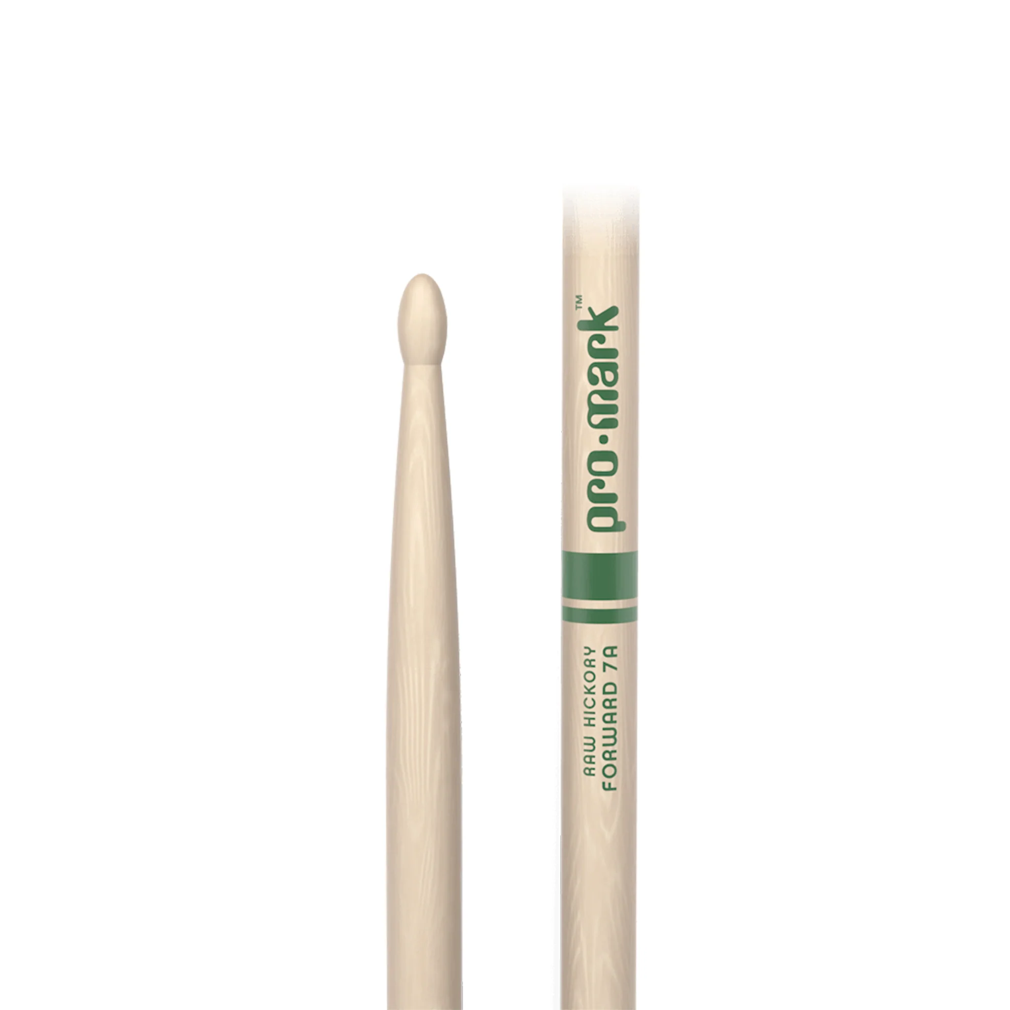 Promark TXR7AW Hickory 7A The Natural Wood Tip Drumstick - Image 2