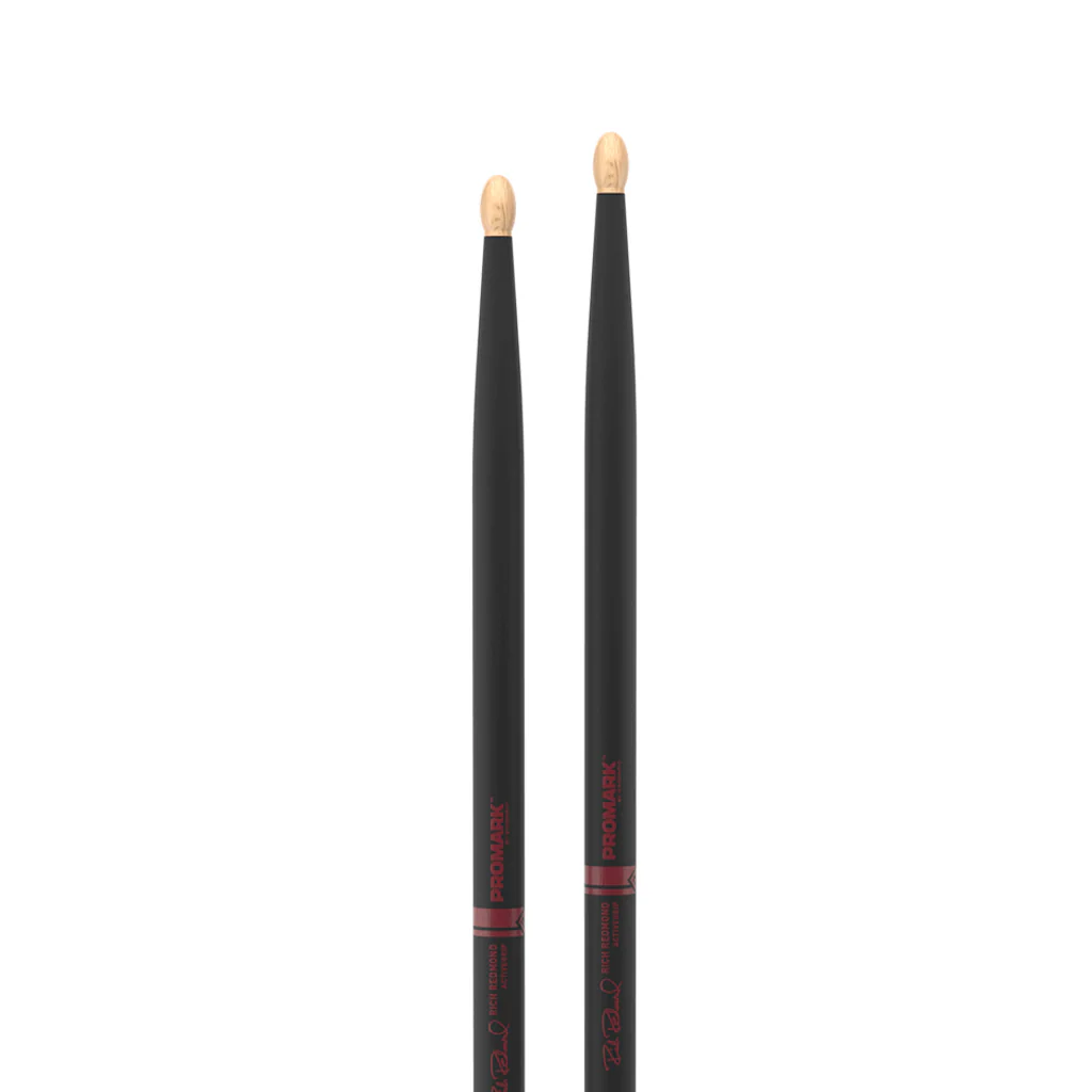 Promark TXRRW-AG Hickory Rich Redmond ActiveGrip 595, Oval Wood Tip - Image 2