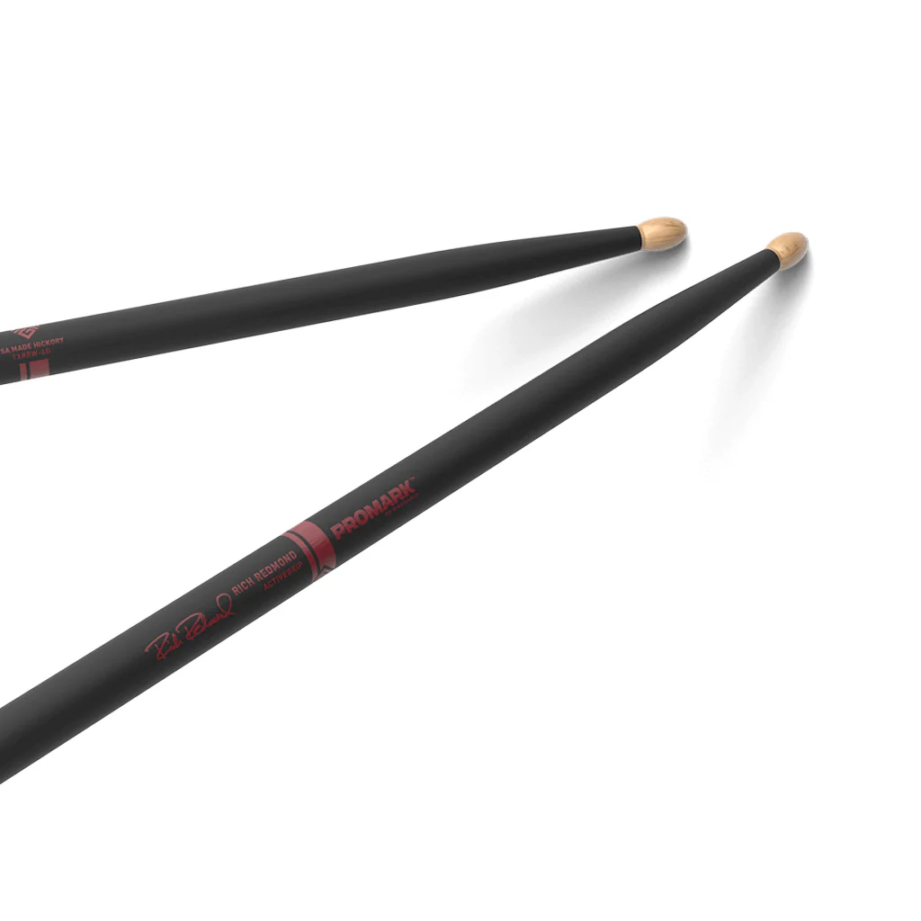 Promark TXRRW-AG Hickory Rich Redmond ActiveGrip 595, Oval Wood Tip - Image 4