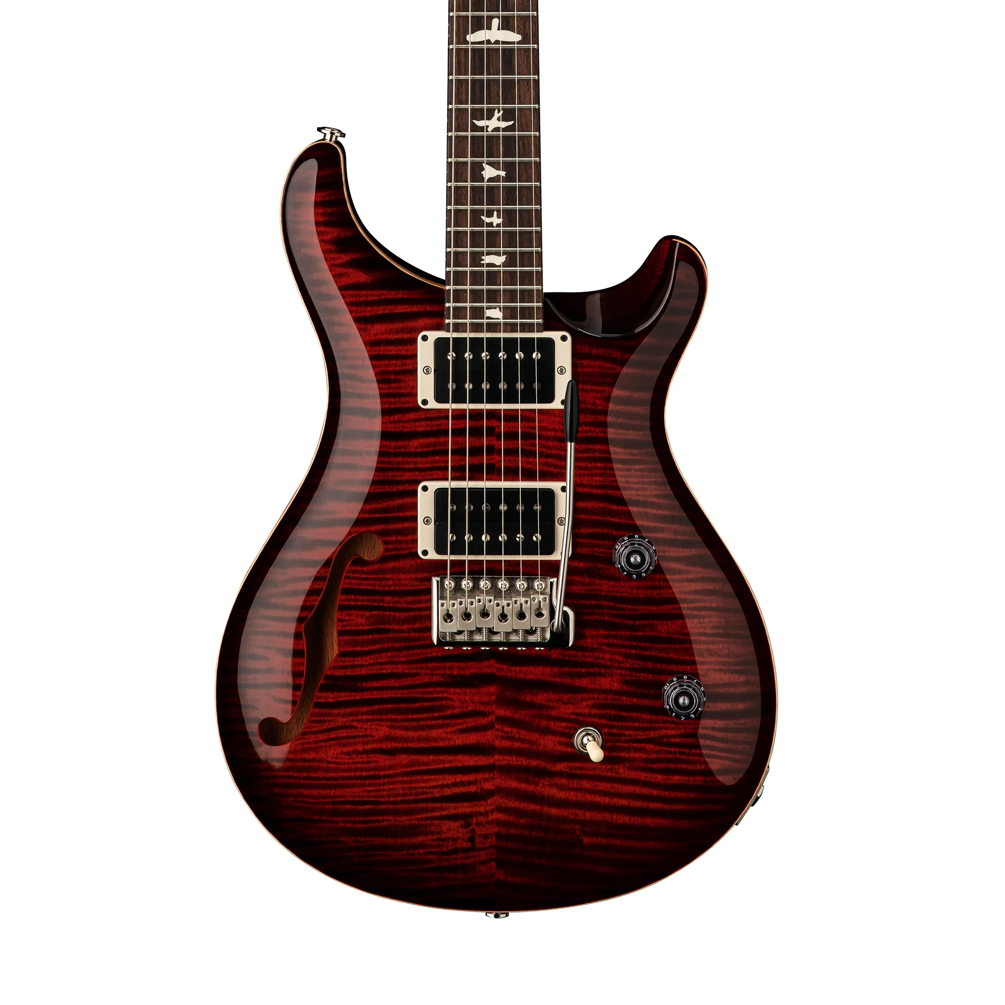 PRS CE24 Semi-Hollow Electric Guitar w/Bag, Fire Red Burst - Image 3