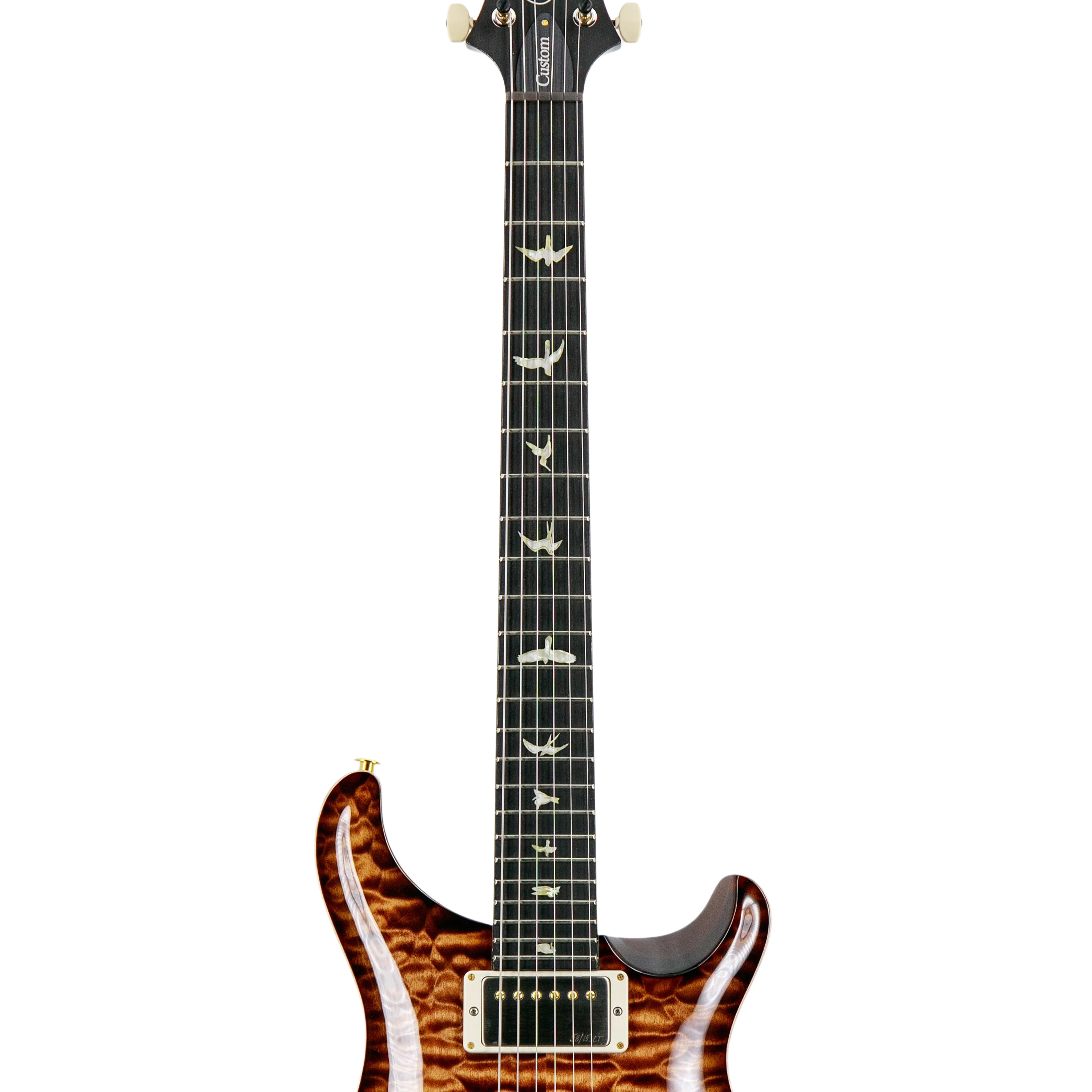 PRS Custom 24 10 Top Quilt Electric Guitar w/Pattern Thin & Stained Neck, Copperhead Burst - Image 5