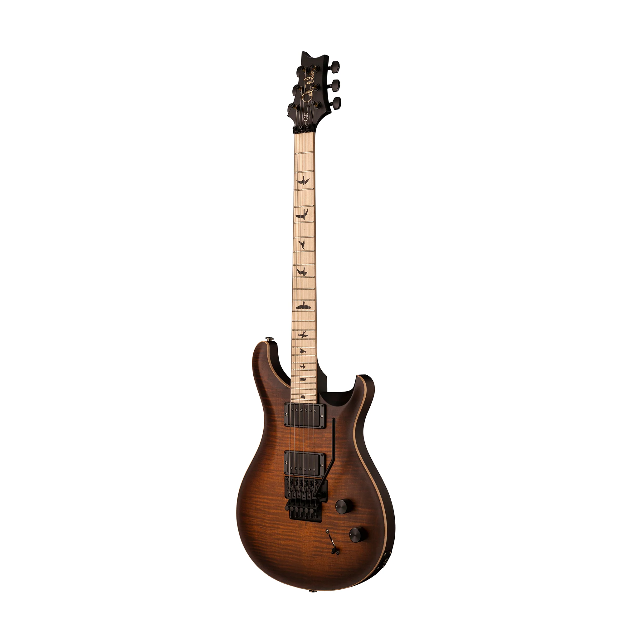 PRS Dustie Waring CE24 Floyd Electric Guitar w/Bag, Burnt Amber Smokeburst - Image 3