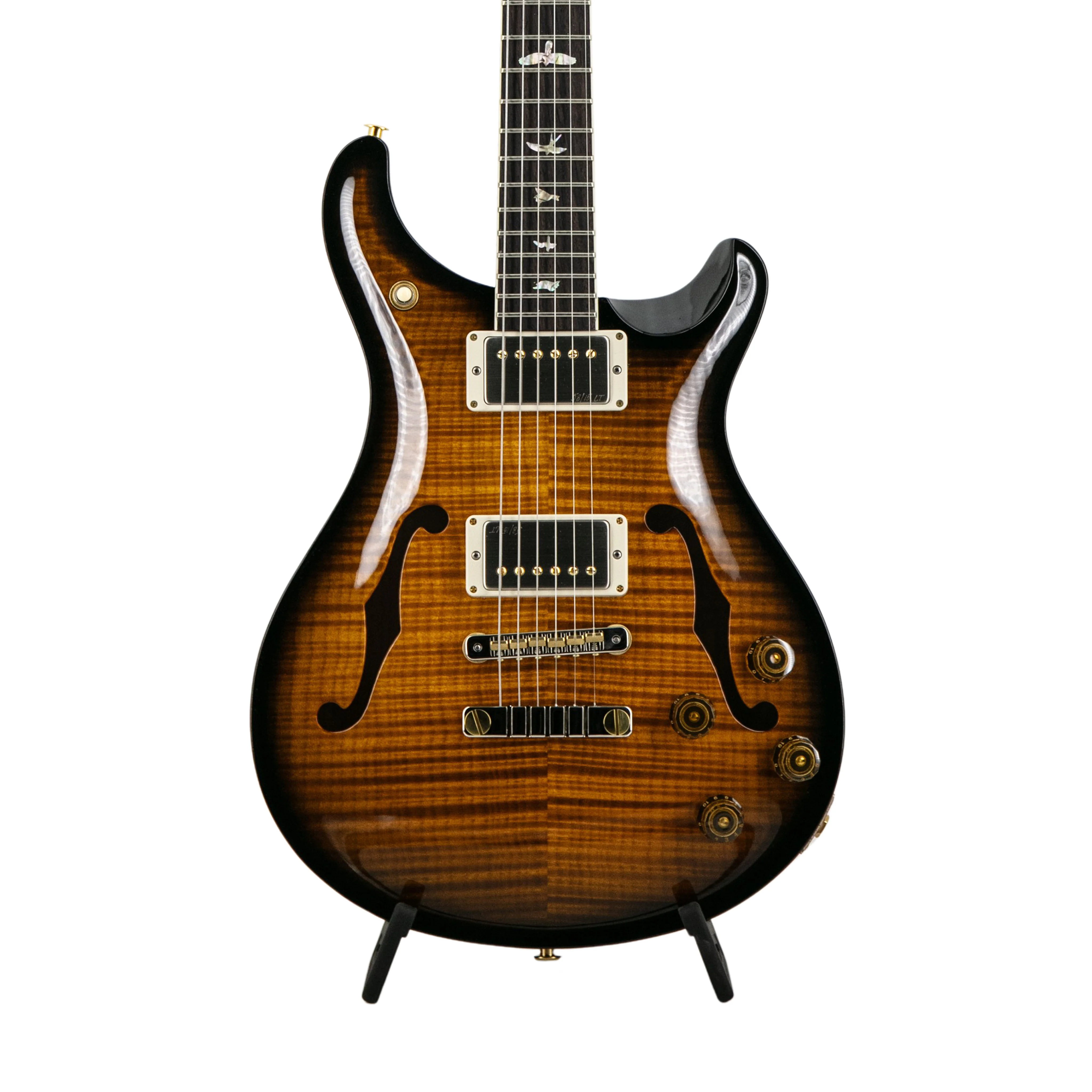 PRS McCarty 594 Hollowbody II 10 Top/Back Guitar, Custom Color, Amber Wraparound Smokeburst - Image 3