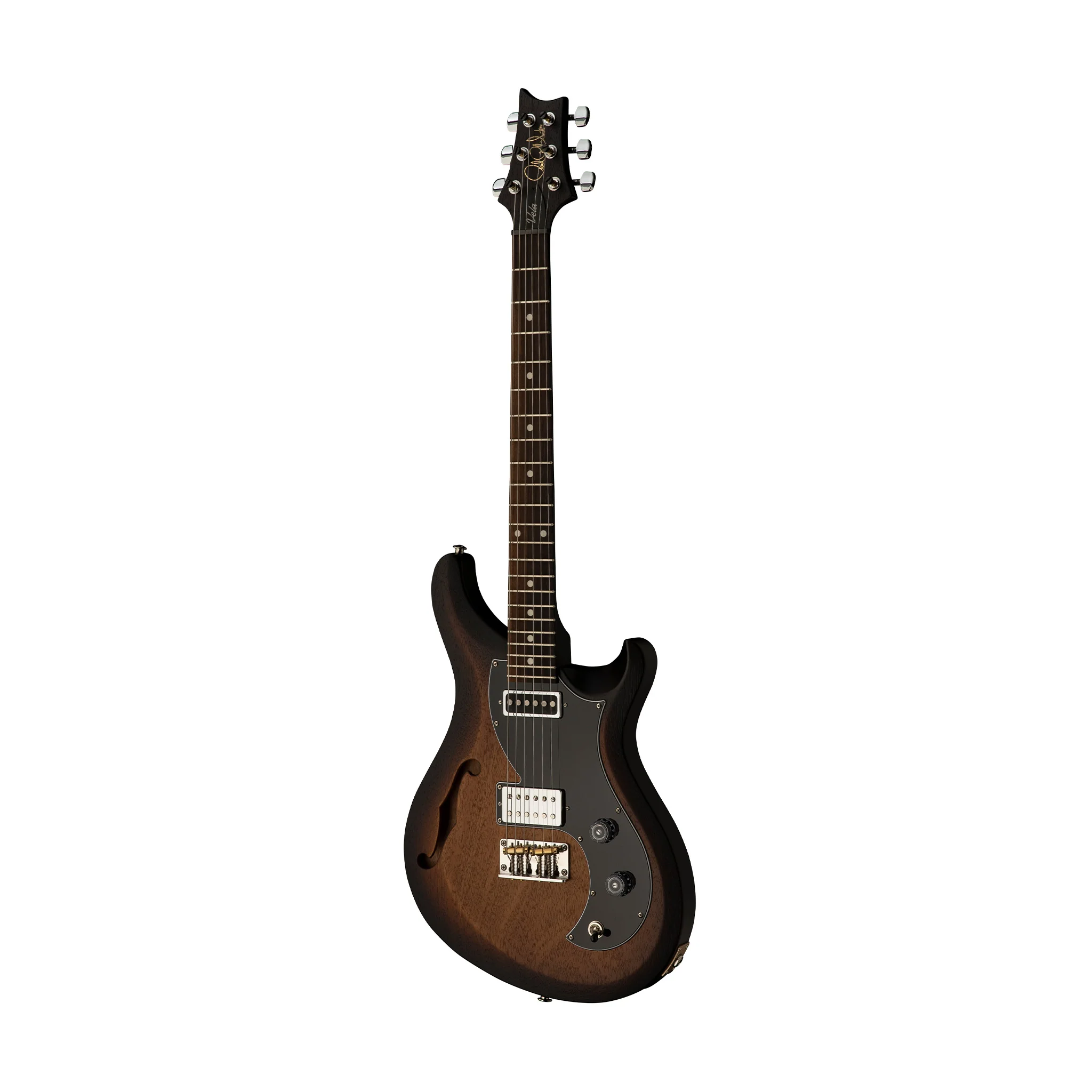 PRS S2 Vela Satin Semi-Hollow Electric Guitar w/Bag, McCarty Tobacco Sunburst - Image 3