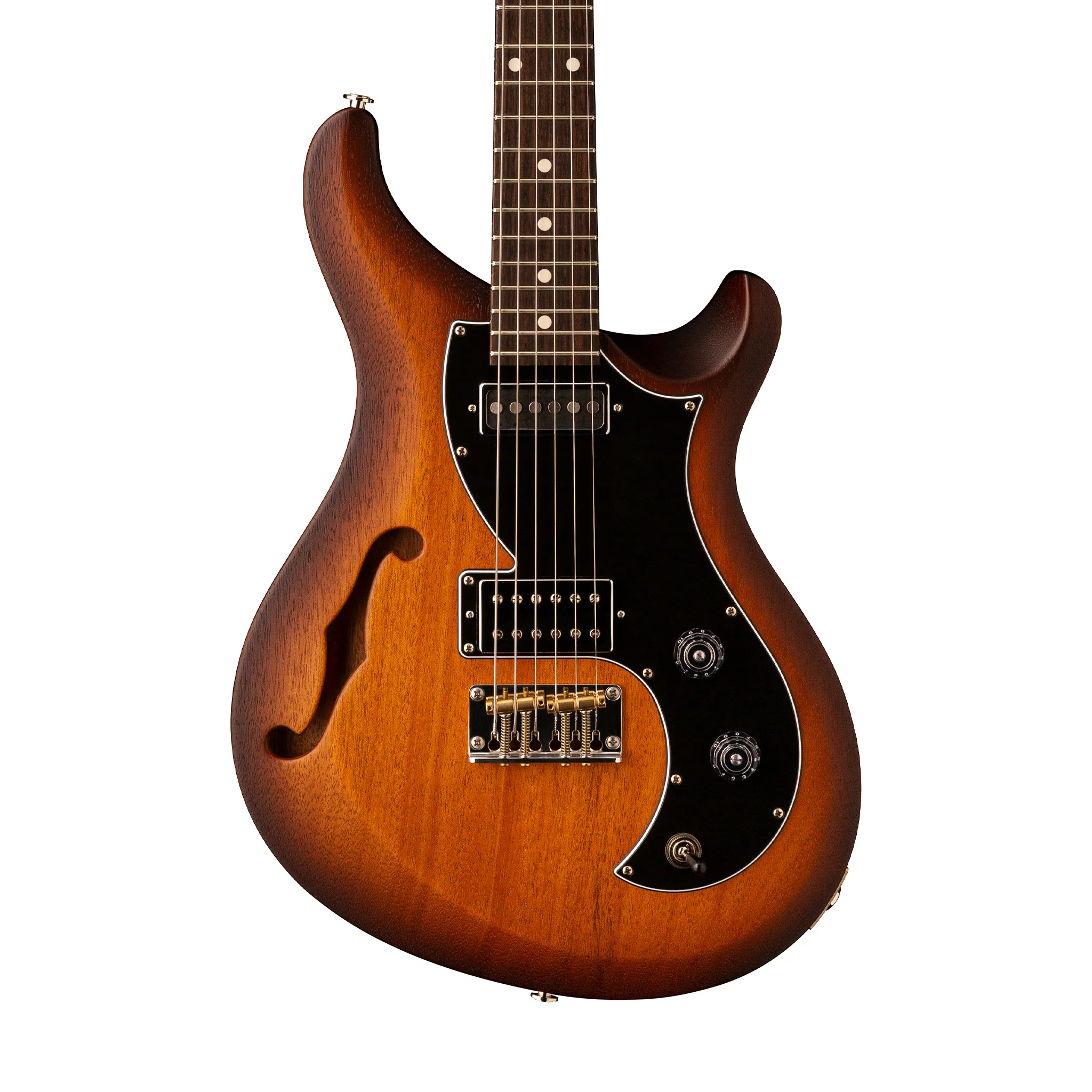 PRS S2 Vela Satin Semi-Hollow Electric Guitar w/Bag, McCarty Tobacco Sunburst - Image 4