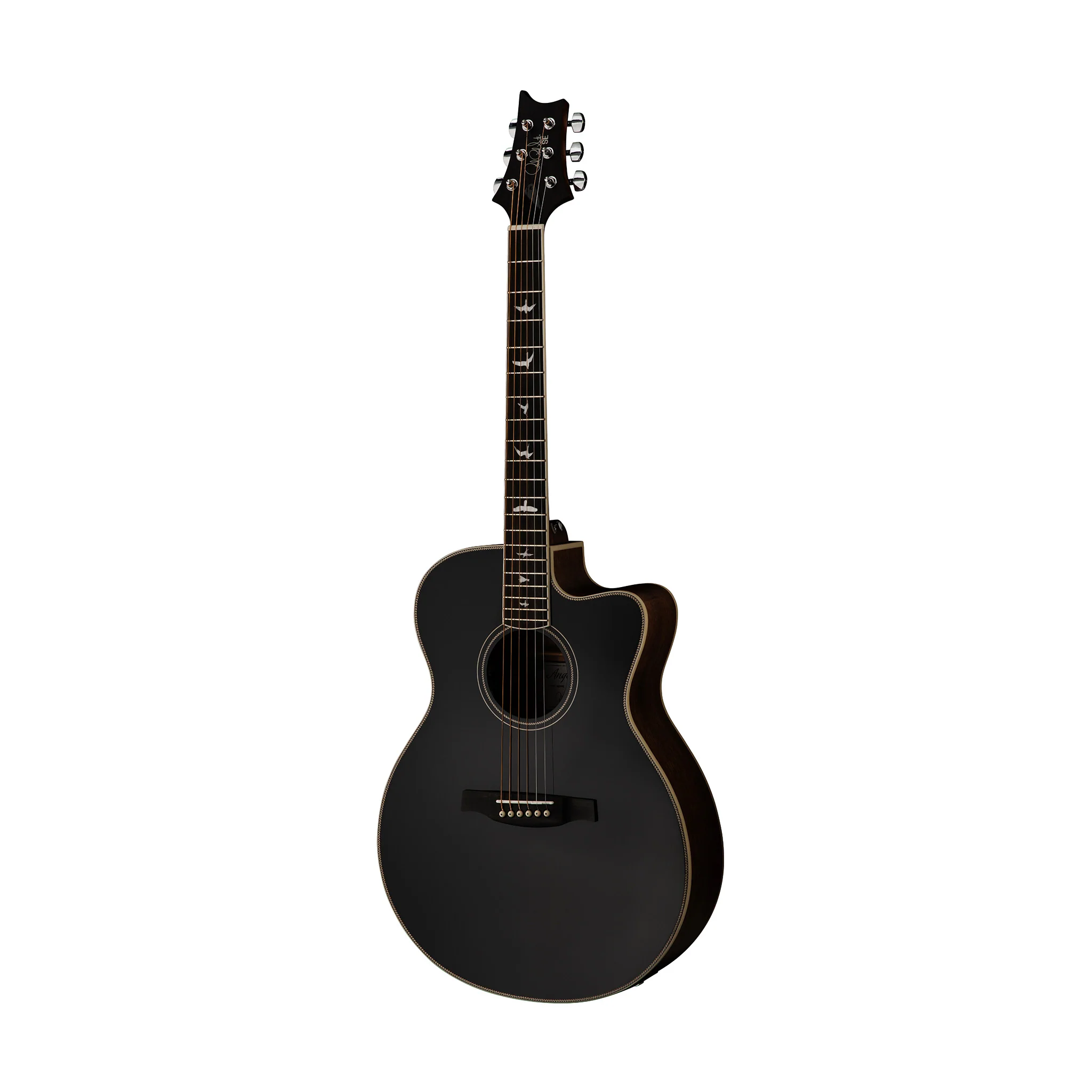 PRS SE A20 Angelus Acoustic Guitar w/Black Top & Bag, Satin Black - Image 3
