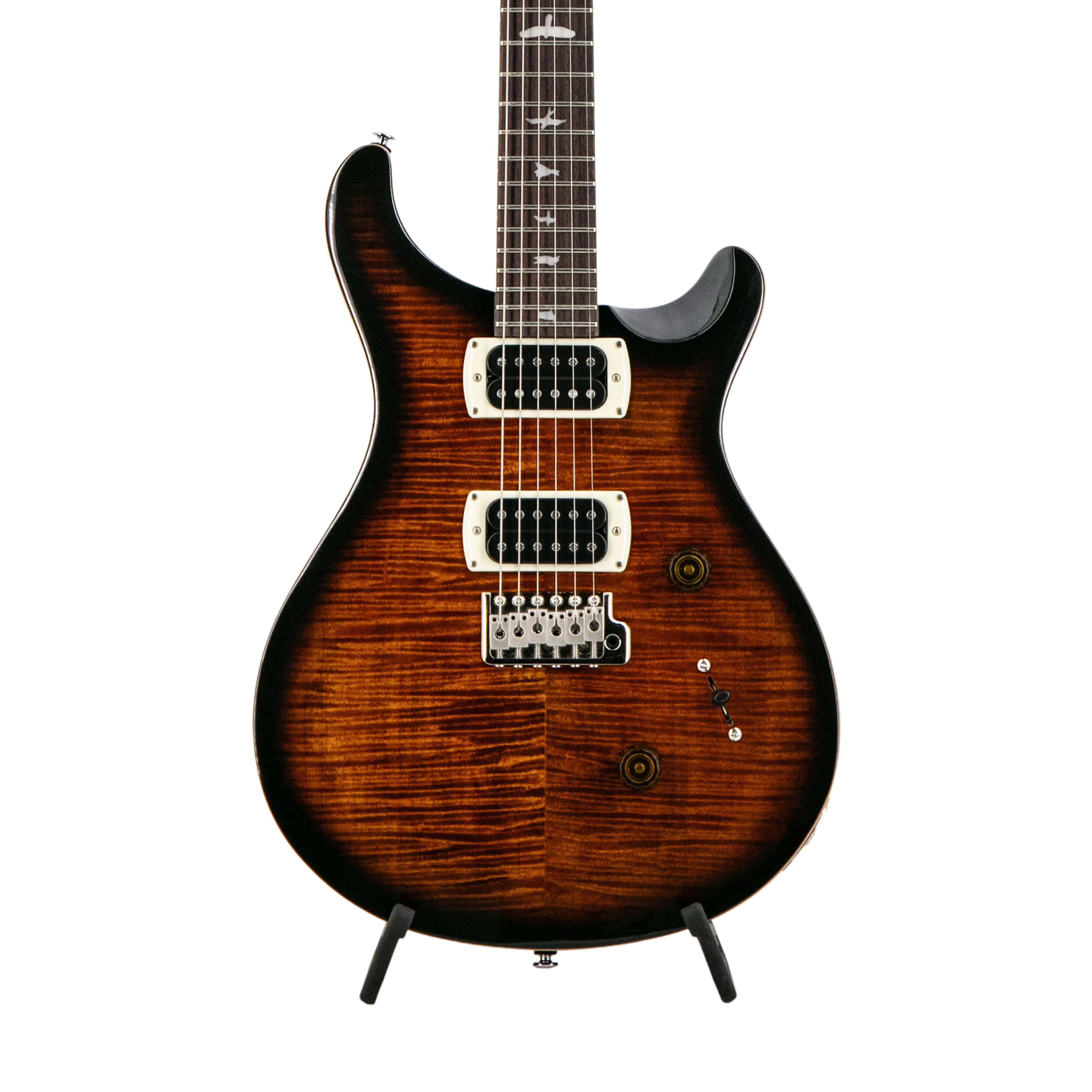 PRS SE Custom 24 Electric Guitar, Black Gold Sunburst - Image 3