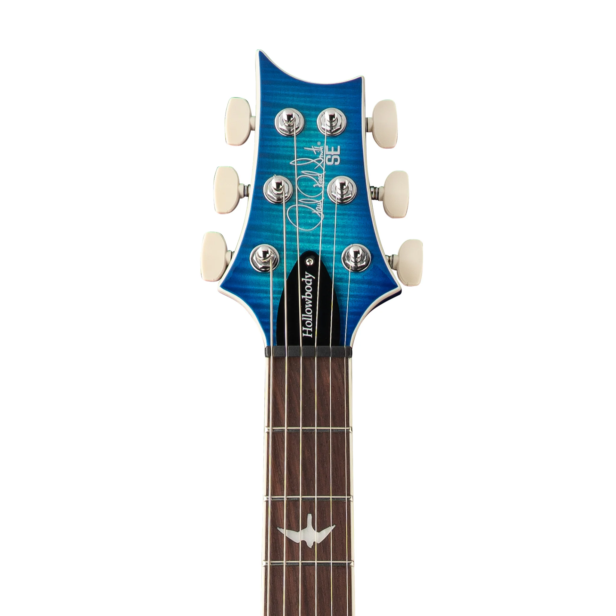 PRS SE Flat Back Hollowbody I Piezo Electric Guitar, Lake Blue - Image 5