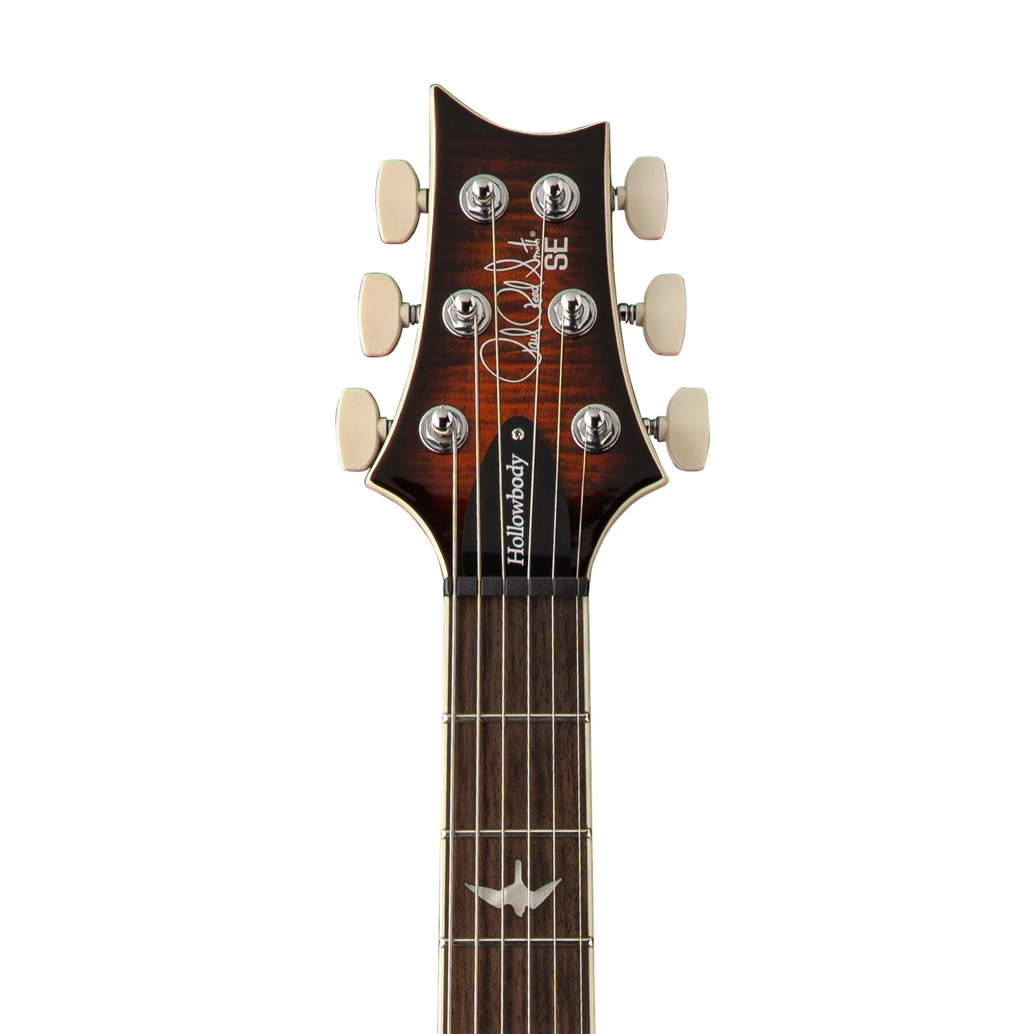 PRS SE Flat Back Hollowbody I Piezo Electric Guitar, Orange Tiger Smokeburst - Image 5