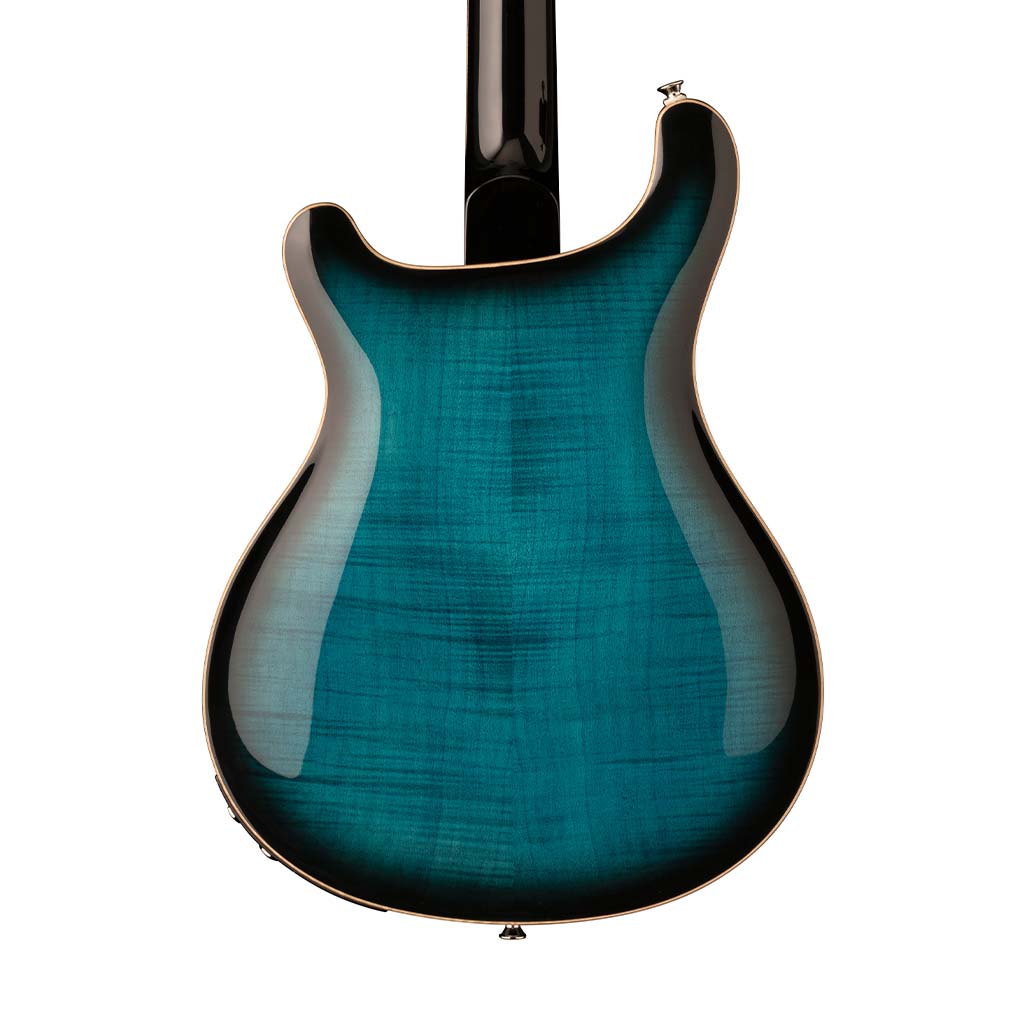 PRS SE Hollowbody II Piezo Electric Guitar w/Case, Peacock Blue Smokeburst - Image 5