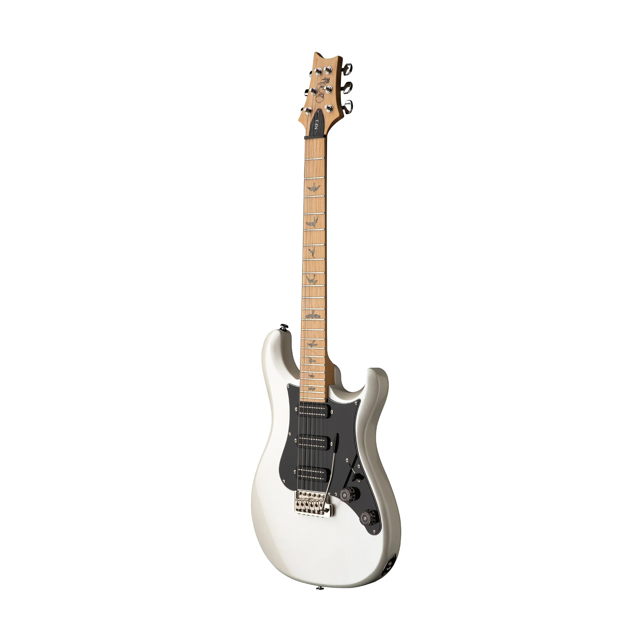 PRS SE NF3 Electric Guitar, Maple FB, White Pearl - Image 3