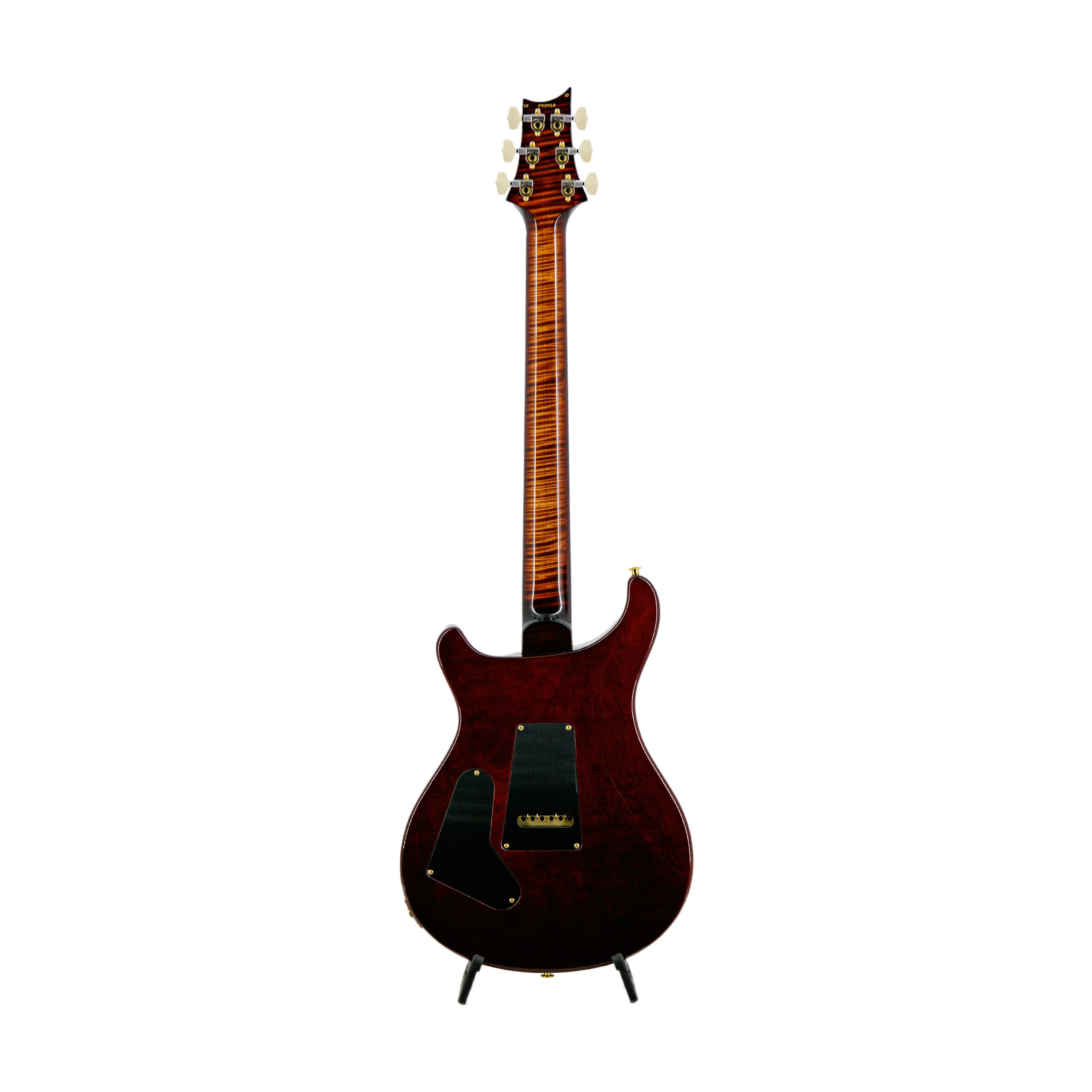 PRS Swee Lee Exclusive Wood Library Custom 24 10 Top Flame Guitar, Copperhead Burst w/Fire Red Burst & Back - Image 2