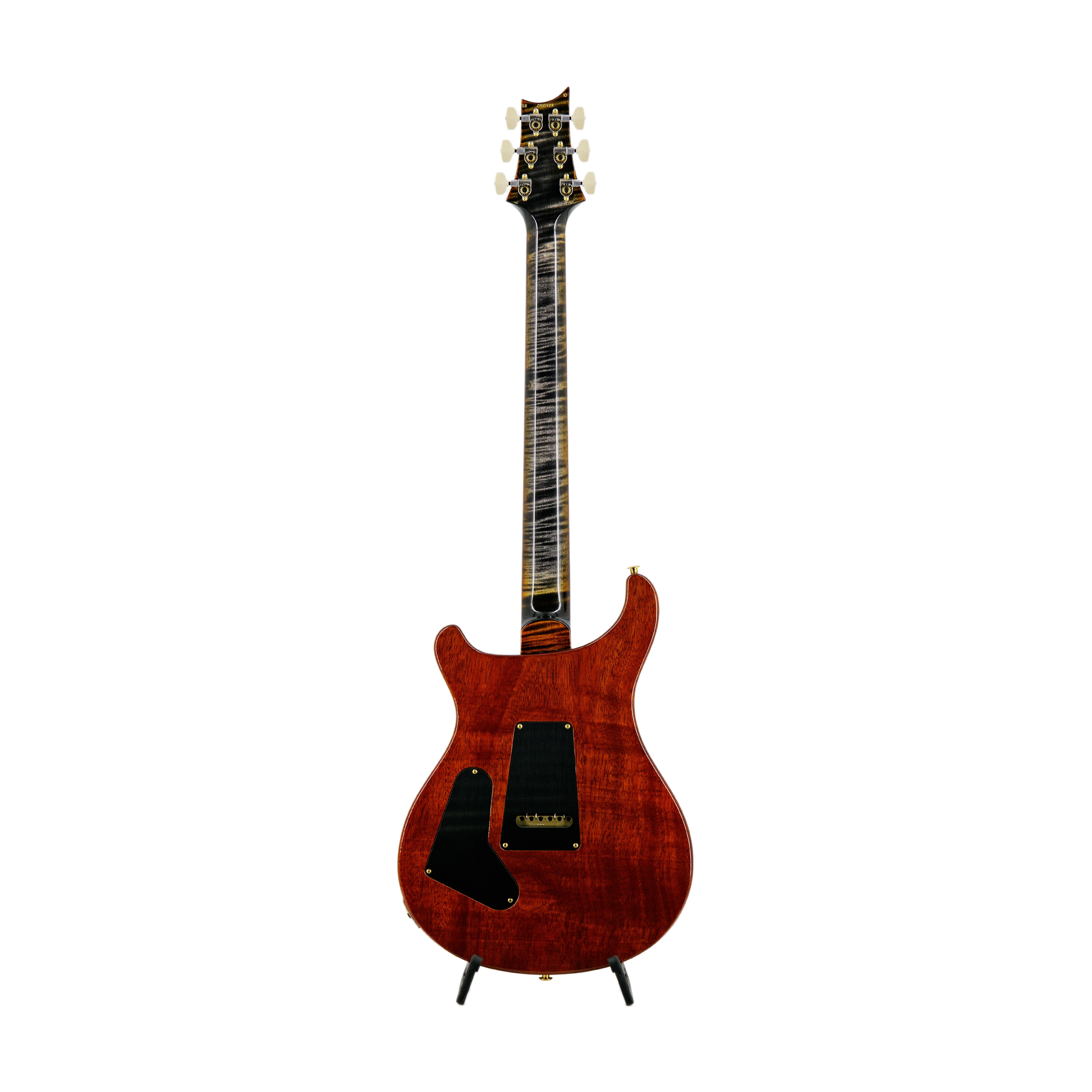PRS Swee Lee Exclusive Wood Library Custom 24 10 Top Flame Guitar w/Stained Neck, Burnt Maple Leaf - Image 2